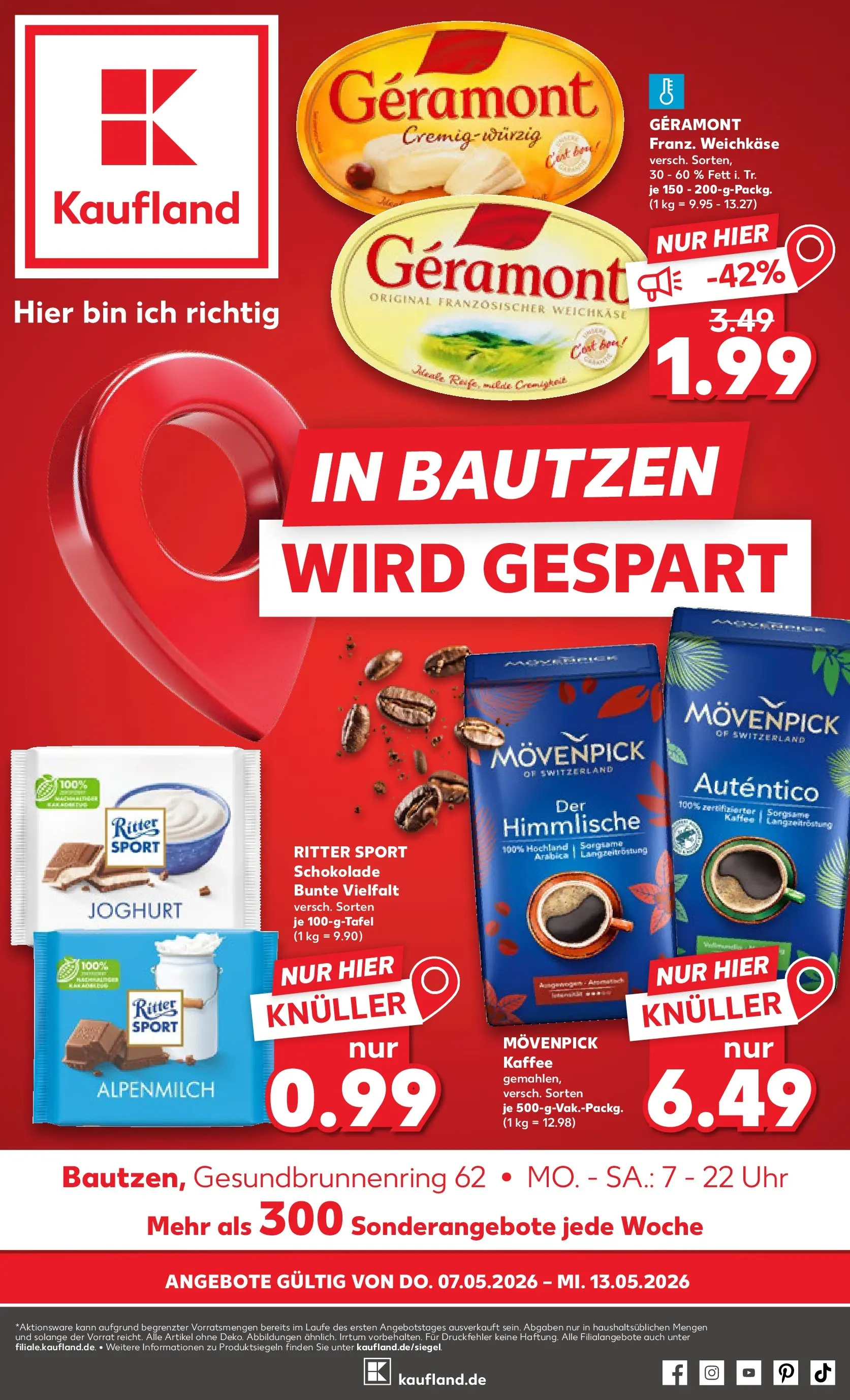 Prospekt Kaufland ab 04.05.2026 » Angebote Online zum Blättern | Seite: 6 | Produkte: Geramont, Joghurt, Schokolade, Movenpick kaffee