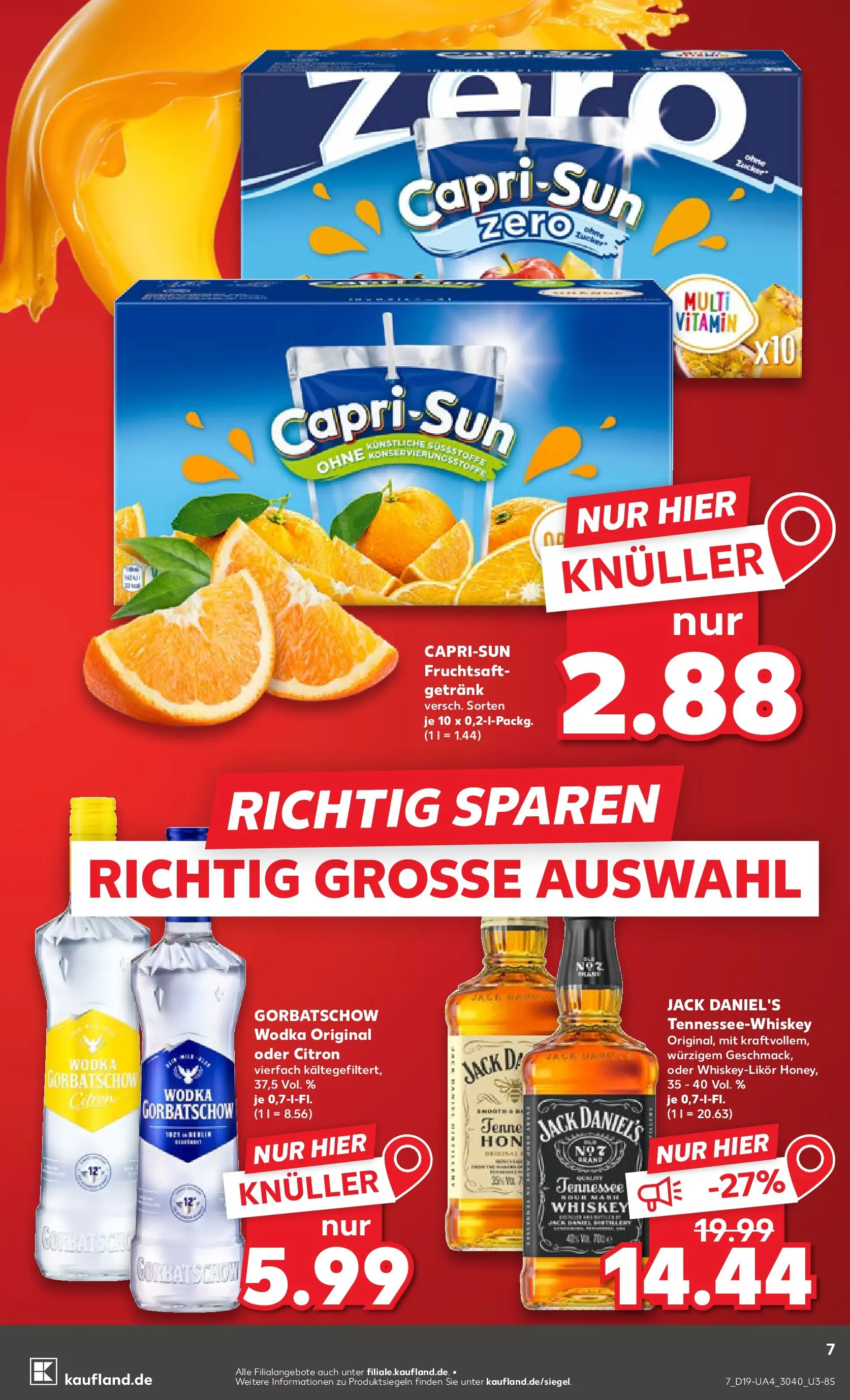Prospekt Kaufland ab 04.05.2026 » Angebote Online zum Blättern | Seite: 12 | Produkte: Jack Daniel's, Fruchtsaft, Wodka, Whiskey