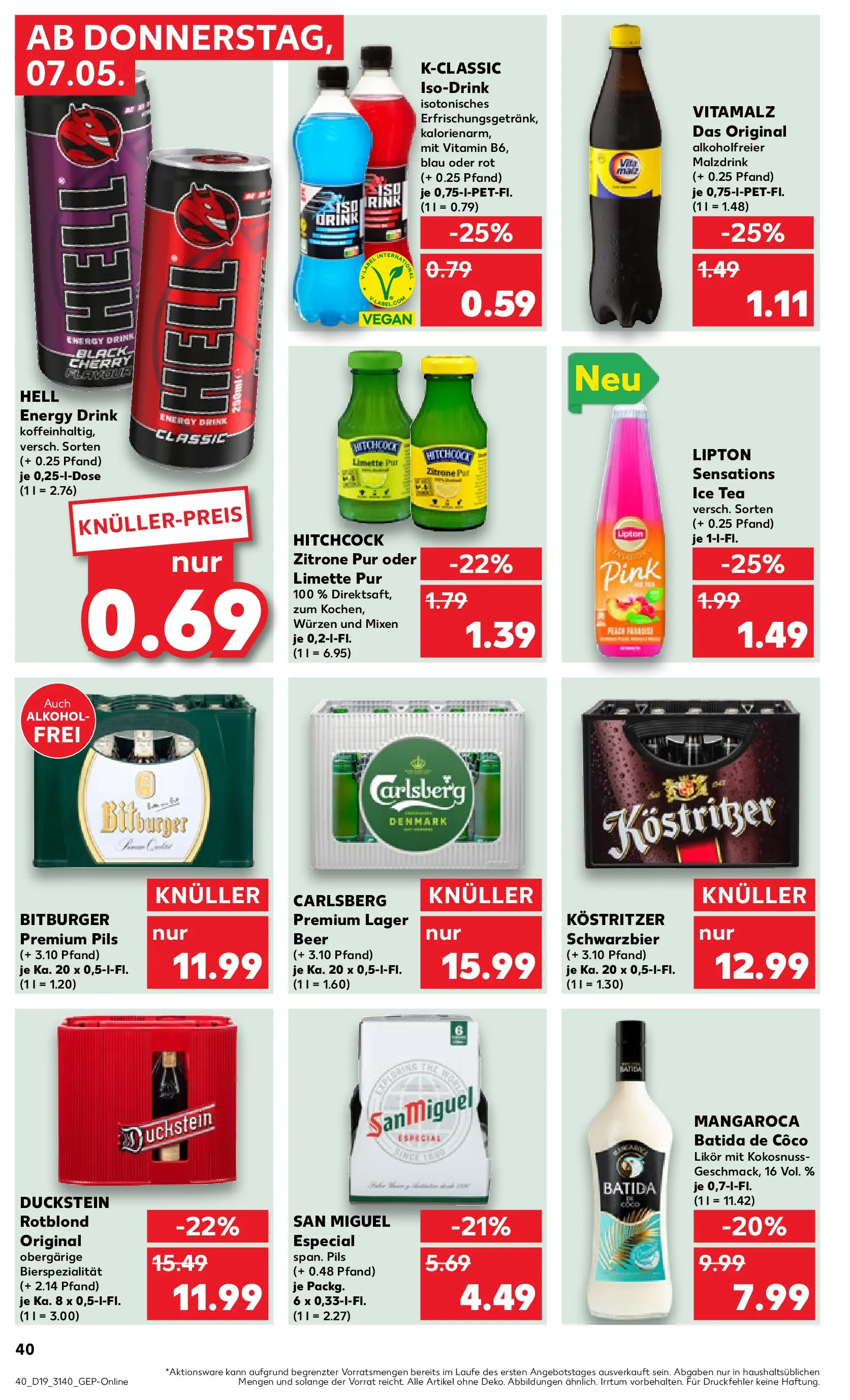 Prospekt Kaufland ab 04.05.2026 » Angebote Online zum Blättern | Seite: 45 | Produkte: Bitburger, Energy, Pils, Limette