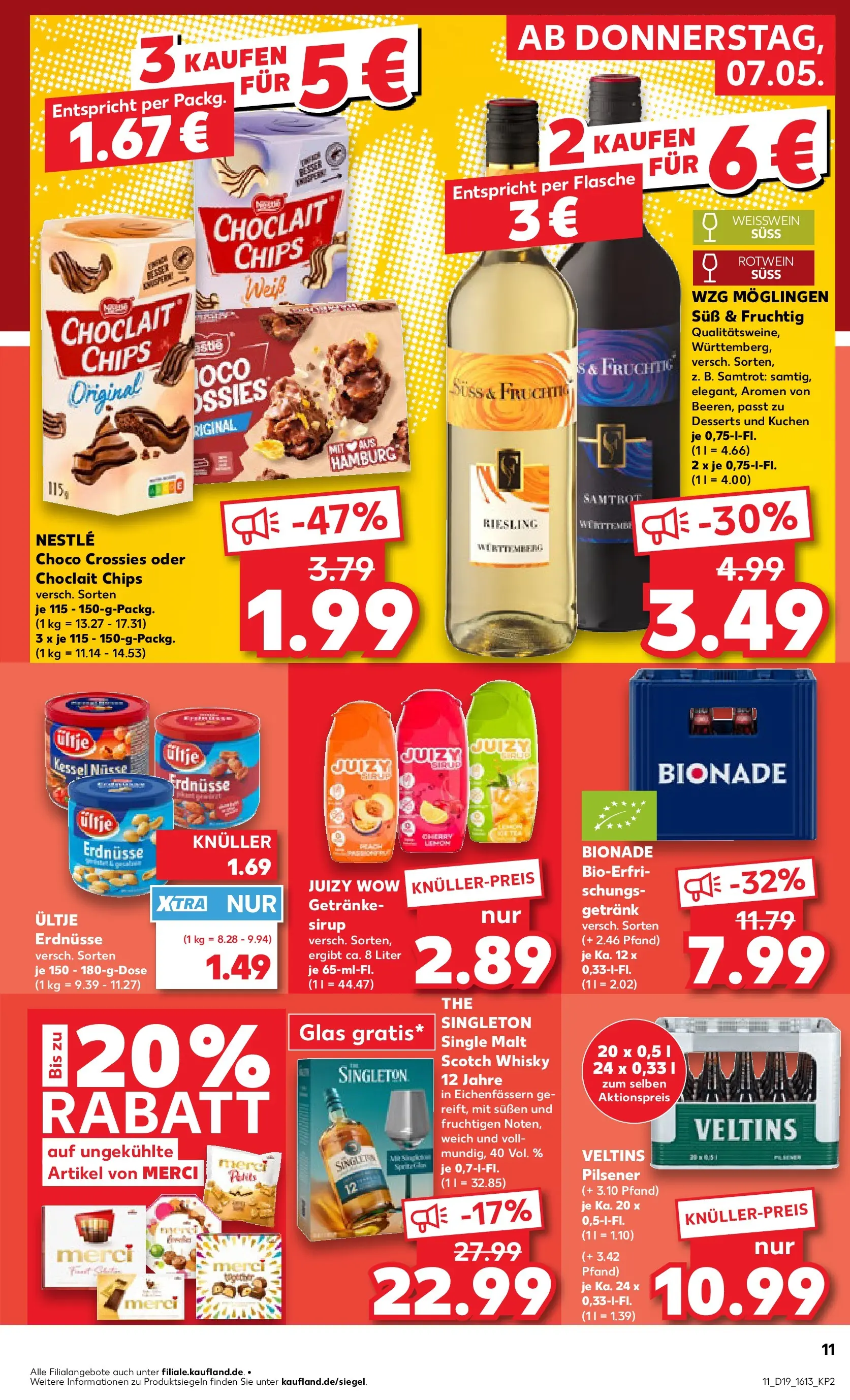 Prospekt Kaufland ab 04.05.2026 » Angebote Online zum Blättern | Seite: 16 | Produkte: Erdnüsse, Kuchen, Chips, Veltins