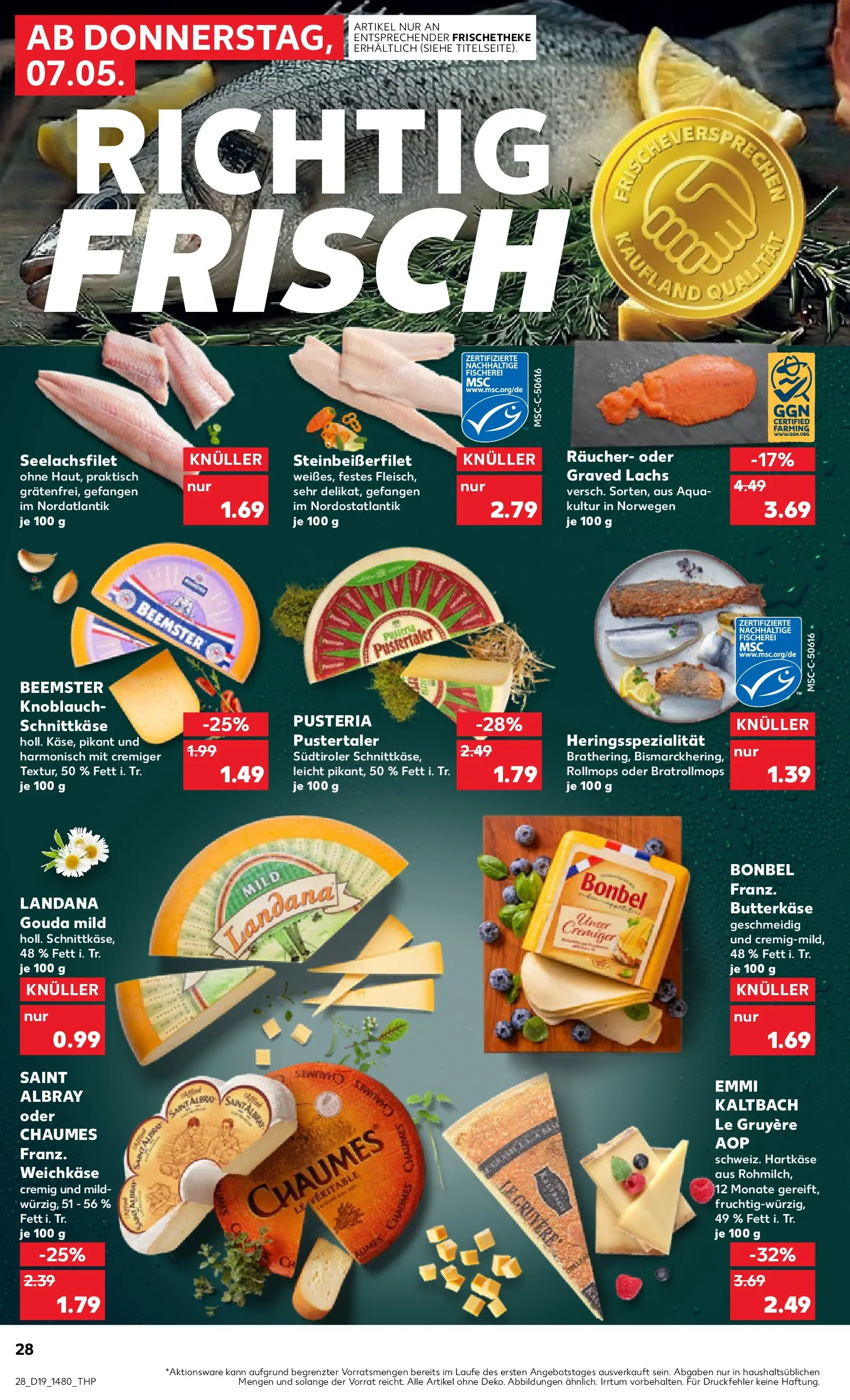 Prospekt Kaufland ab 04.05.2026 » Angebote Online zum Blättern | Seite: 33 | Produkte: Gouda, Lachs, Knoblauch