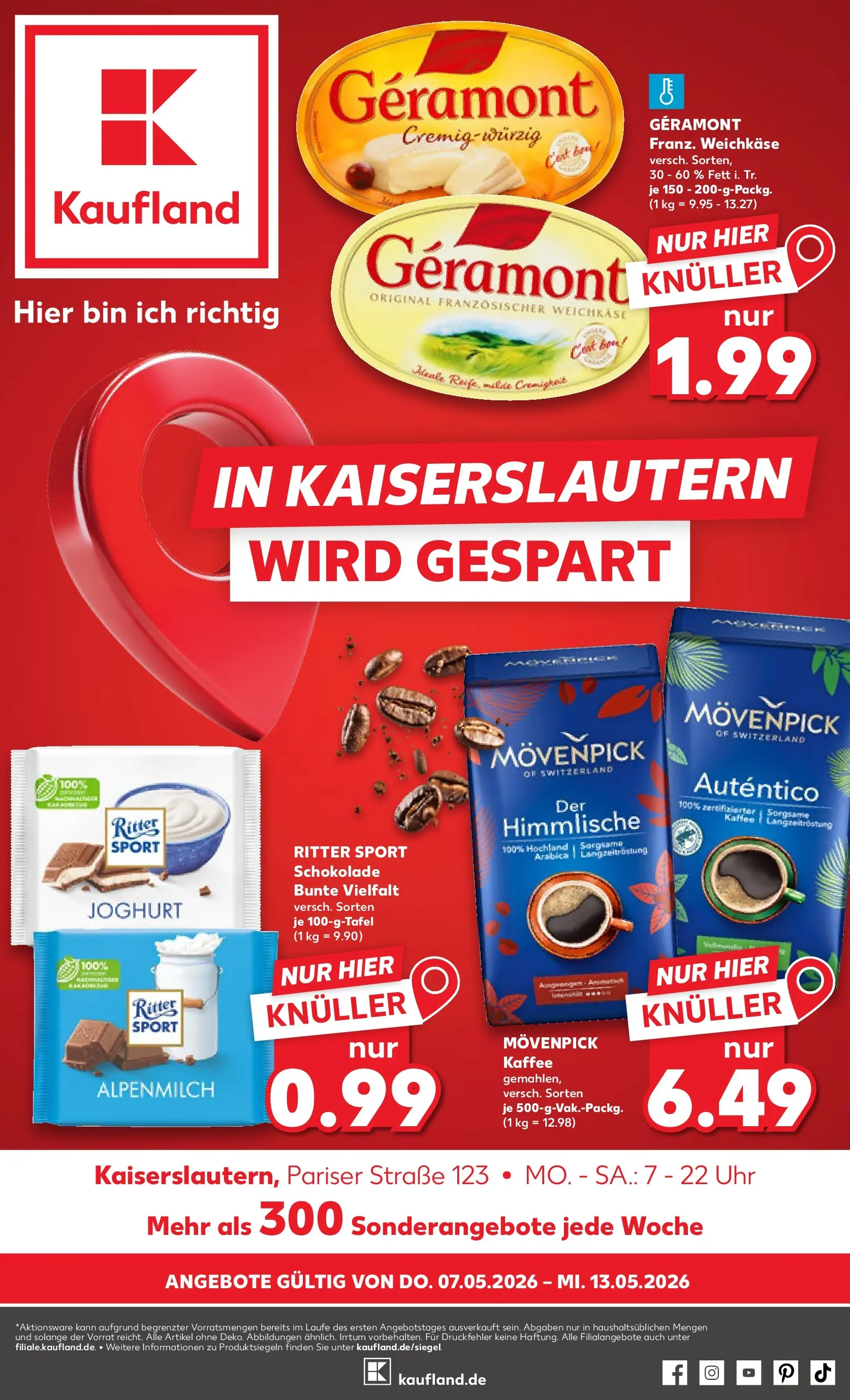 Prospekt Kaufland ab 04.05.2026 » Angebote Online zum Blättern | Seite: 6 | Produkte: Kaffee, Ritter sport, Movenpick kaffee, Uhr