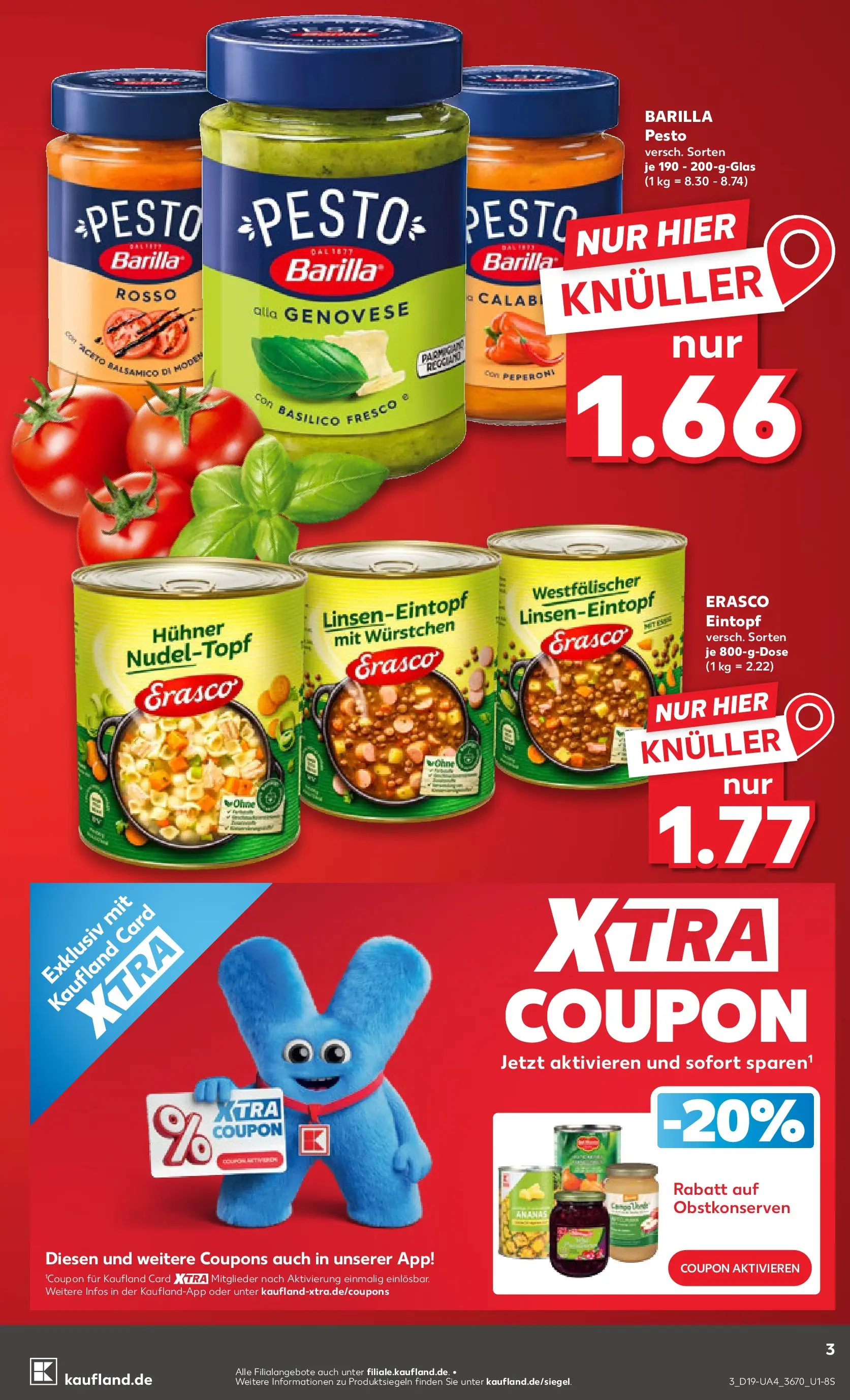 Prospekt Kaufland ab 04.05.2026 » Angebote Online zum Blättern | Seite: 8 | Produkte: Barilla, Barilla pesto, Ananas, Erasco