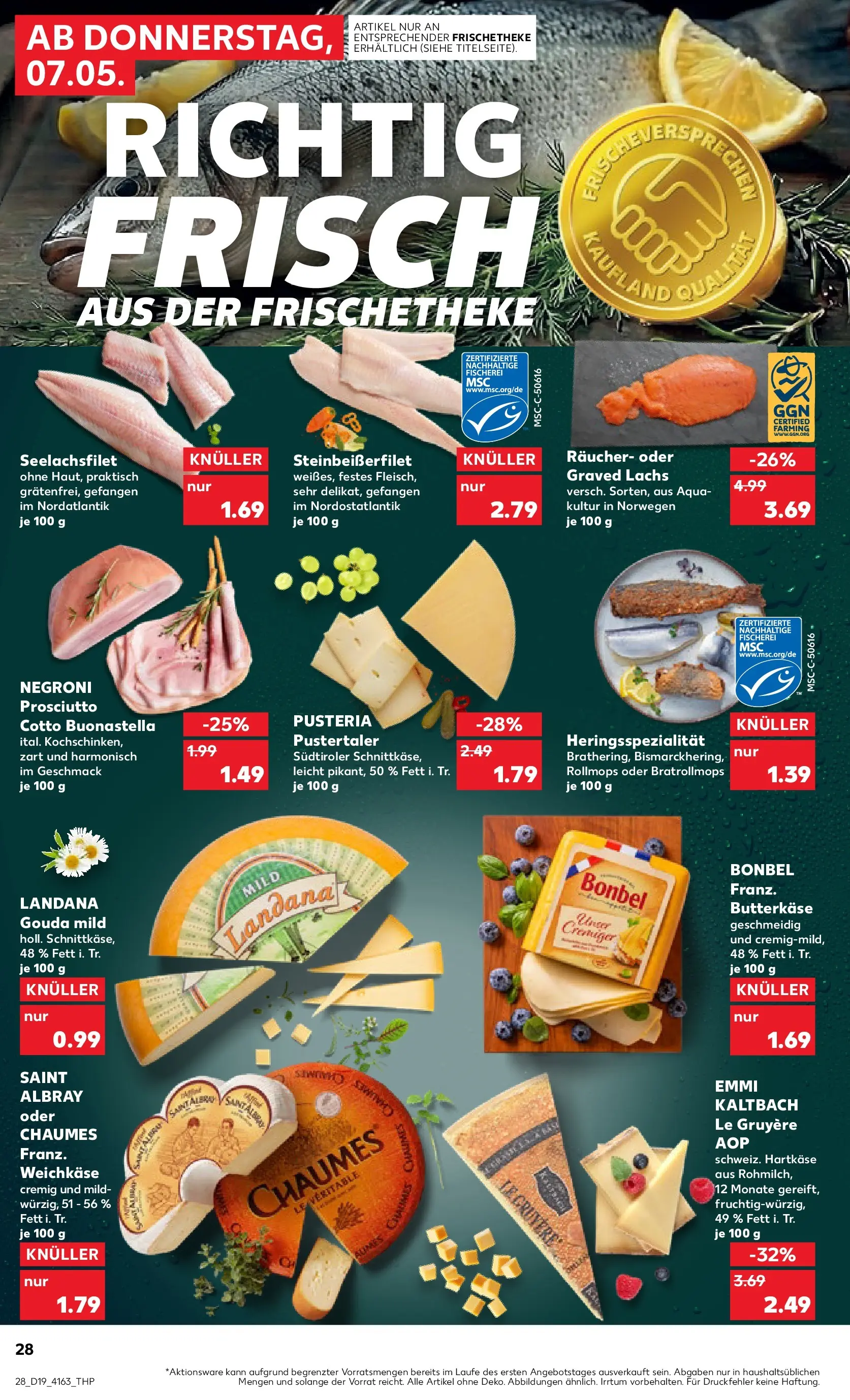 Prospekt Kaufland ab 04.05.2026 » Angebote Online zum Blättern | Seite: 33 | Produkte: Gouda, Lachs