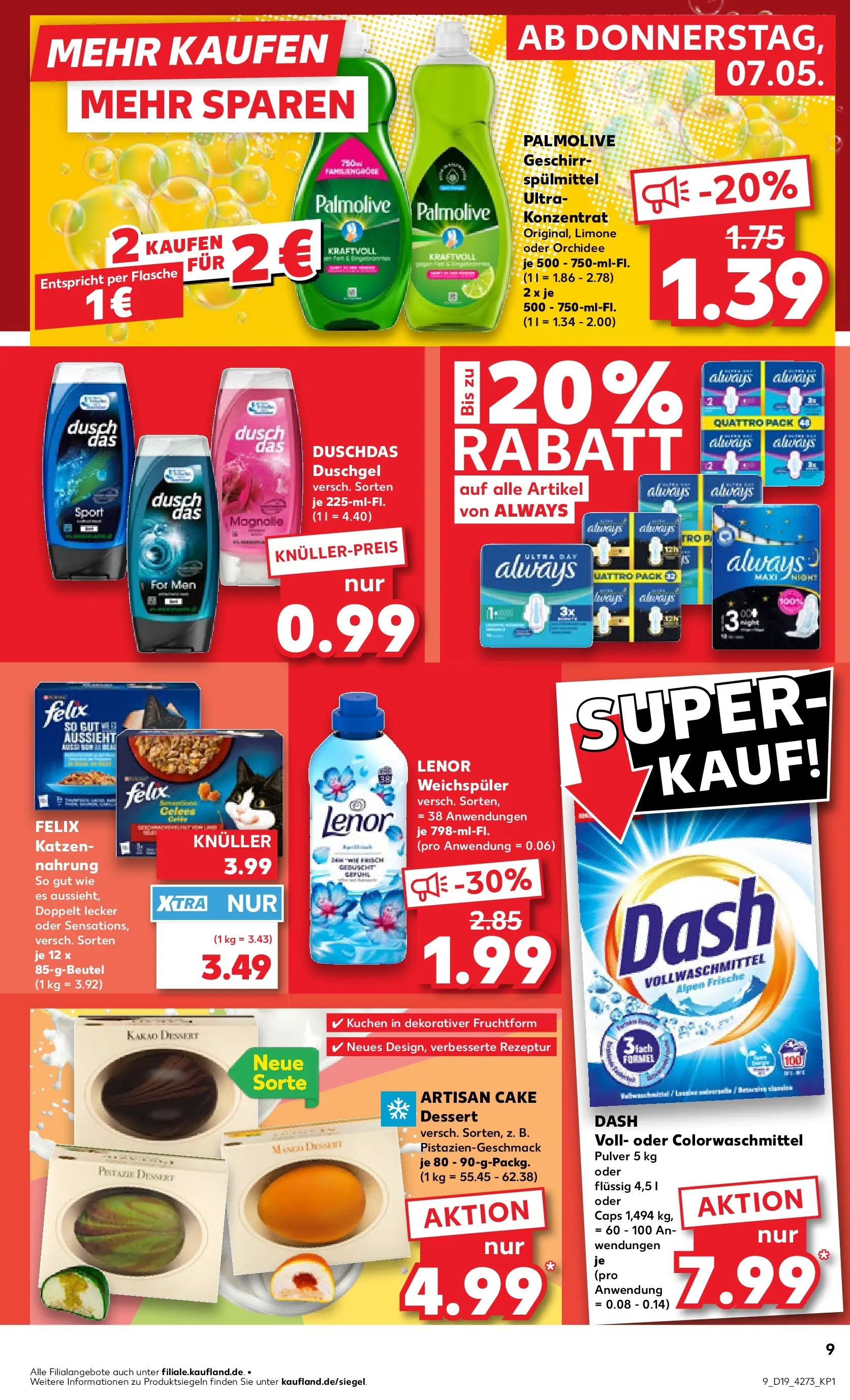 Prospekt Kaufland ab 04.05.2026 » Angebote Online zum Blättern | Seite: 14 | Produkte: Orchidee, Duschgel, Weichspüler, Duschdas