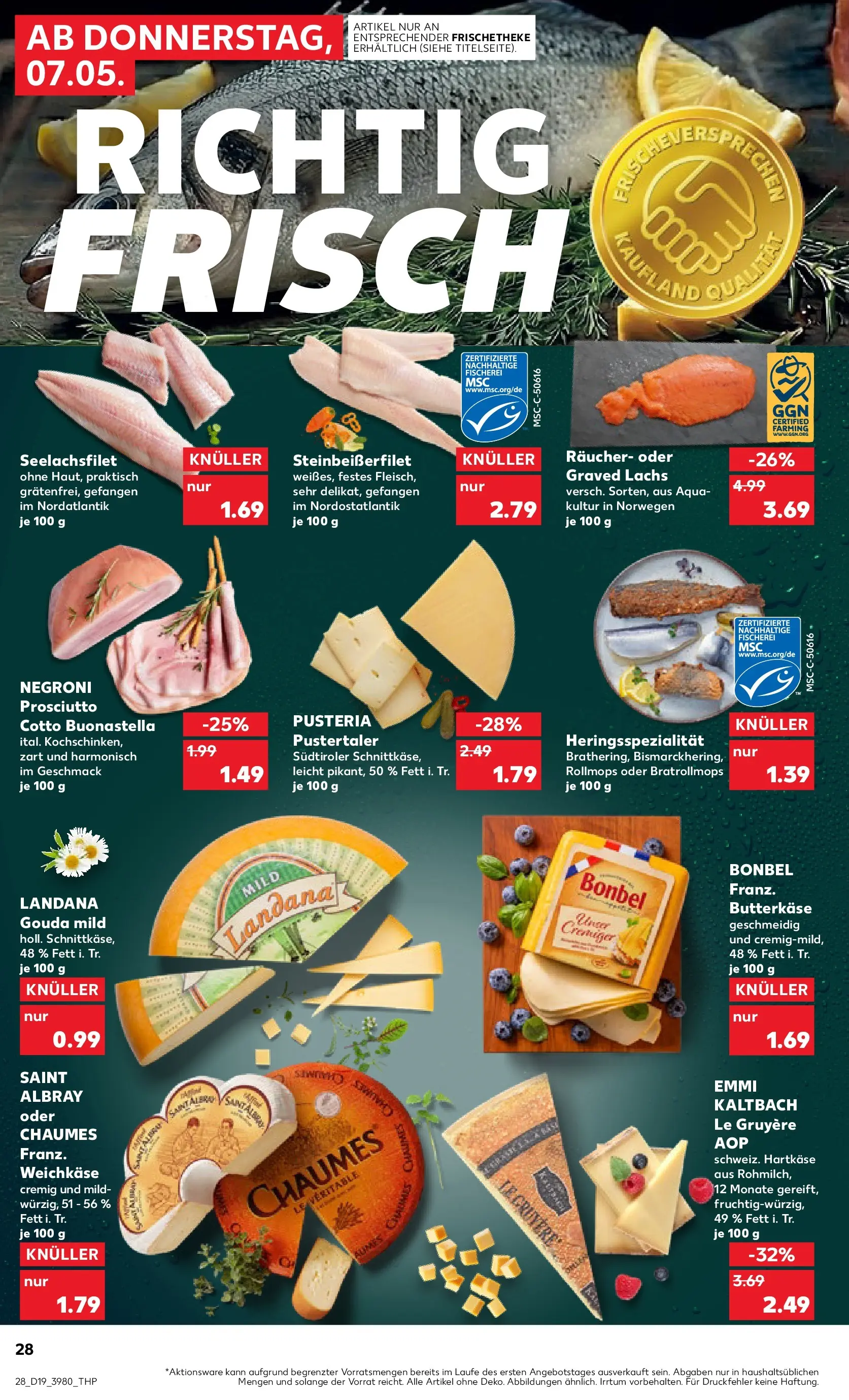 Prospekt Kaufland ab 04.05.2026 » Angebote Online zum Blättern | Seite: 33 | Produkte: Butter, Gouda, Lachs