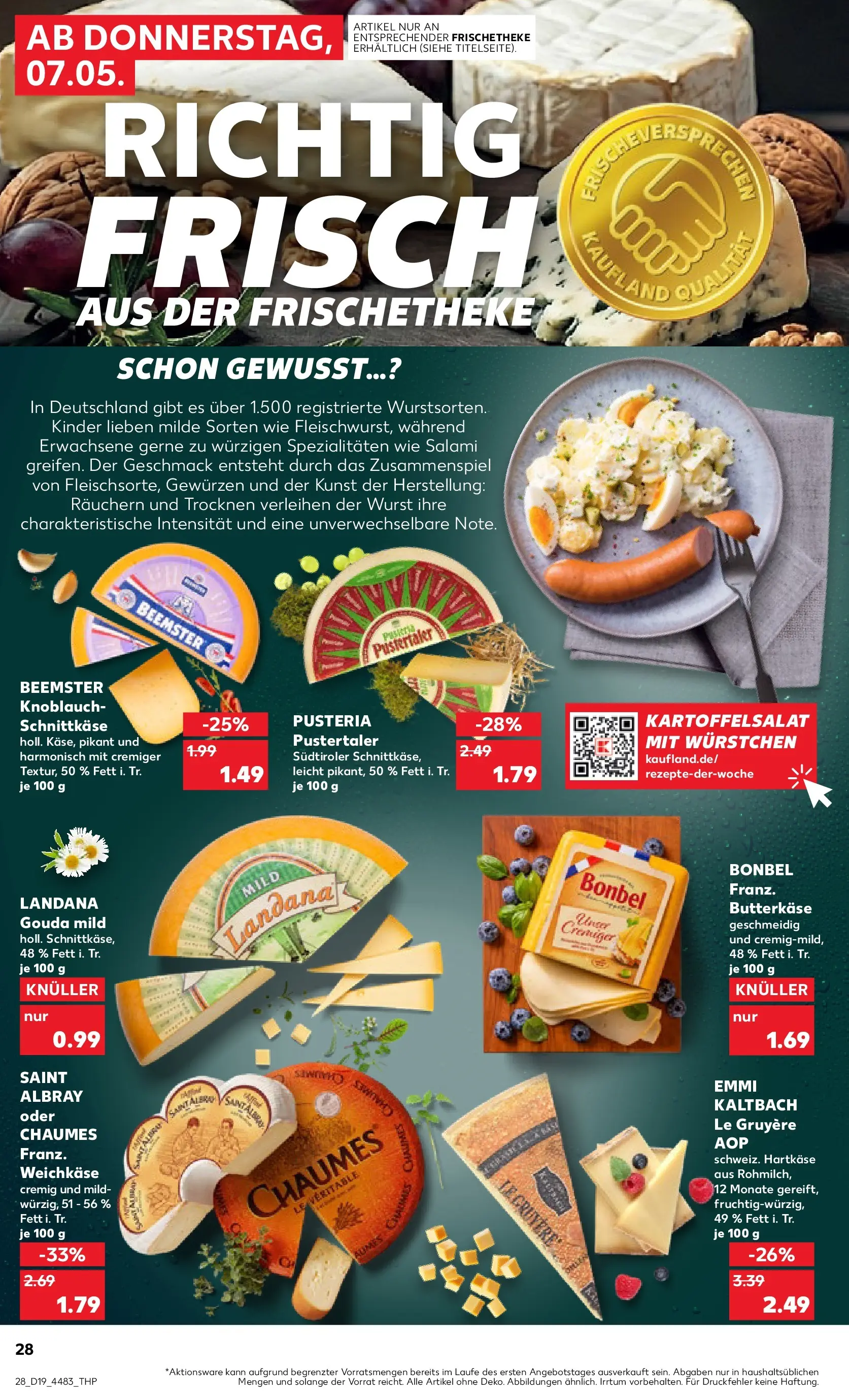 Prospekt Kaufland ab 04.05.2026 » Angebote Online zum Blättern | Seite: 33 | Produkte: Butter, Gouda, Wurst, Salami