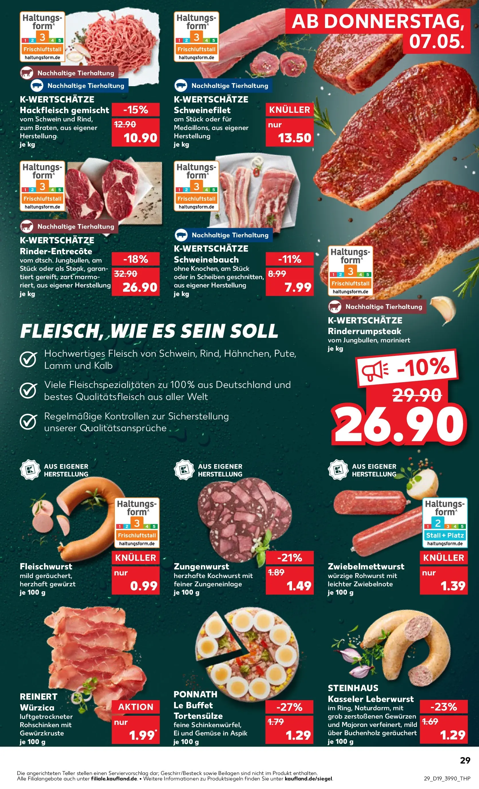 Prospekt Kaufland ab 04.05.2026 » Angebote Online zum Blättern | Seite: 34 | Produkte: Schweinebauch, Gemüse, Fleisch, Hackfleisch