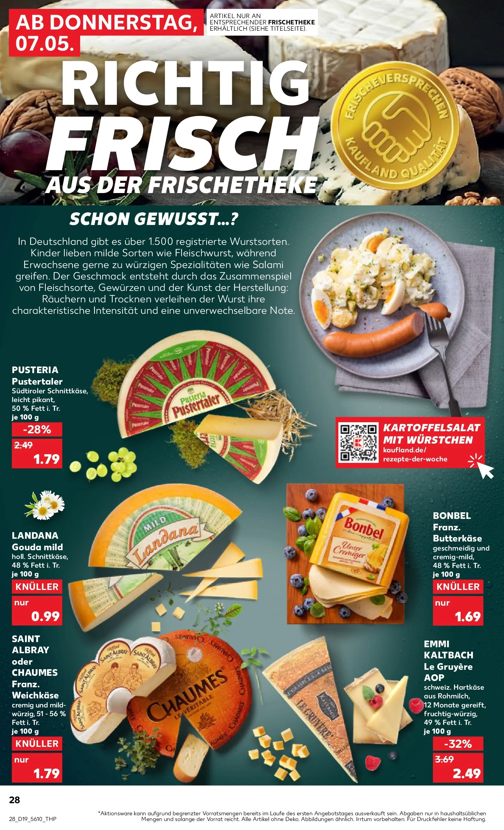 Prospekt Kaufland ab 04.05.2026 » Angebote Online zum Blättern | Seite: 33 | Produkte: Gouda, Wurst, Salami