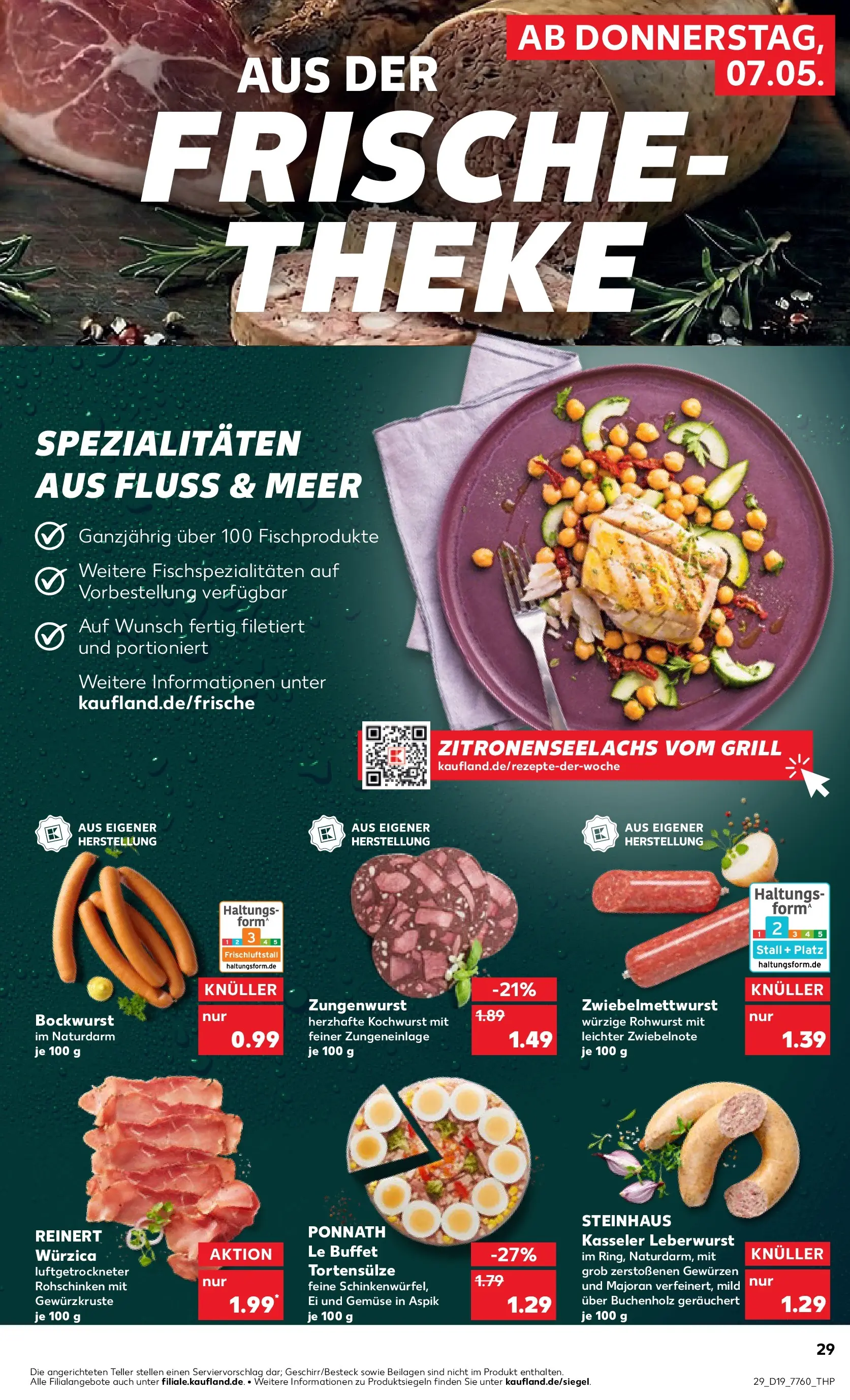 Prospekt Kaufland ab 07.05.2026 » Angebote Online zum Blättern | Seite: 29 | Produkte: Bockwurst, Grill, Theke, Gemüse