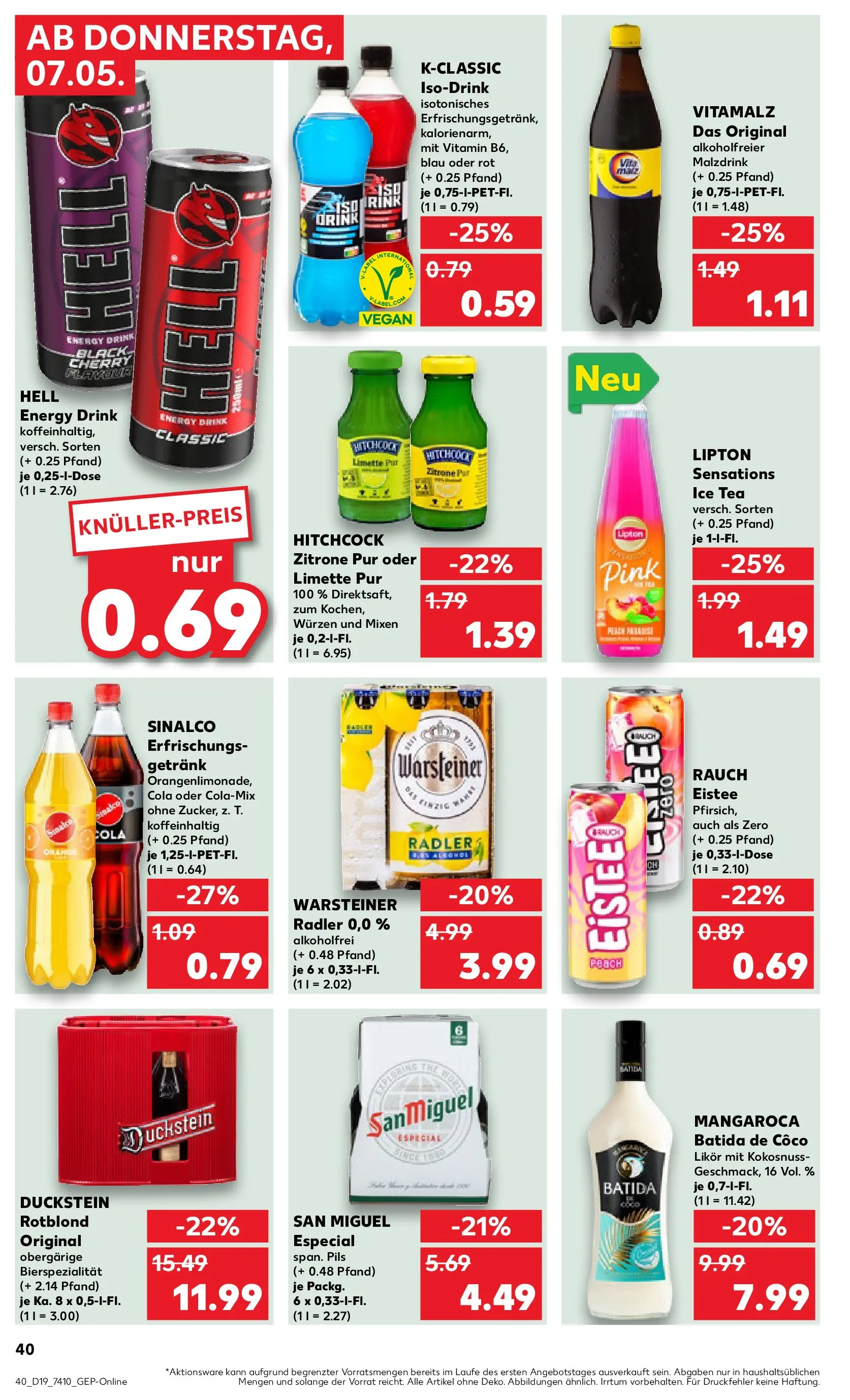 Prospekt Kaufland ab 04.05.2026 » Angebote Online zum Blättern | Seite: 45 | Produkte: Cola, Likör, Warsteiner, Zitrone