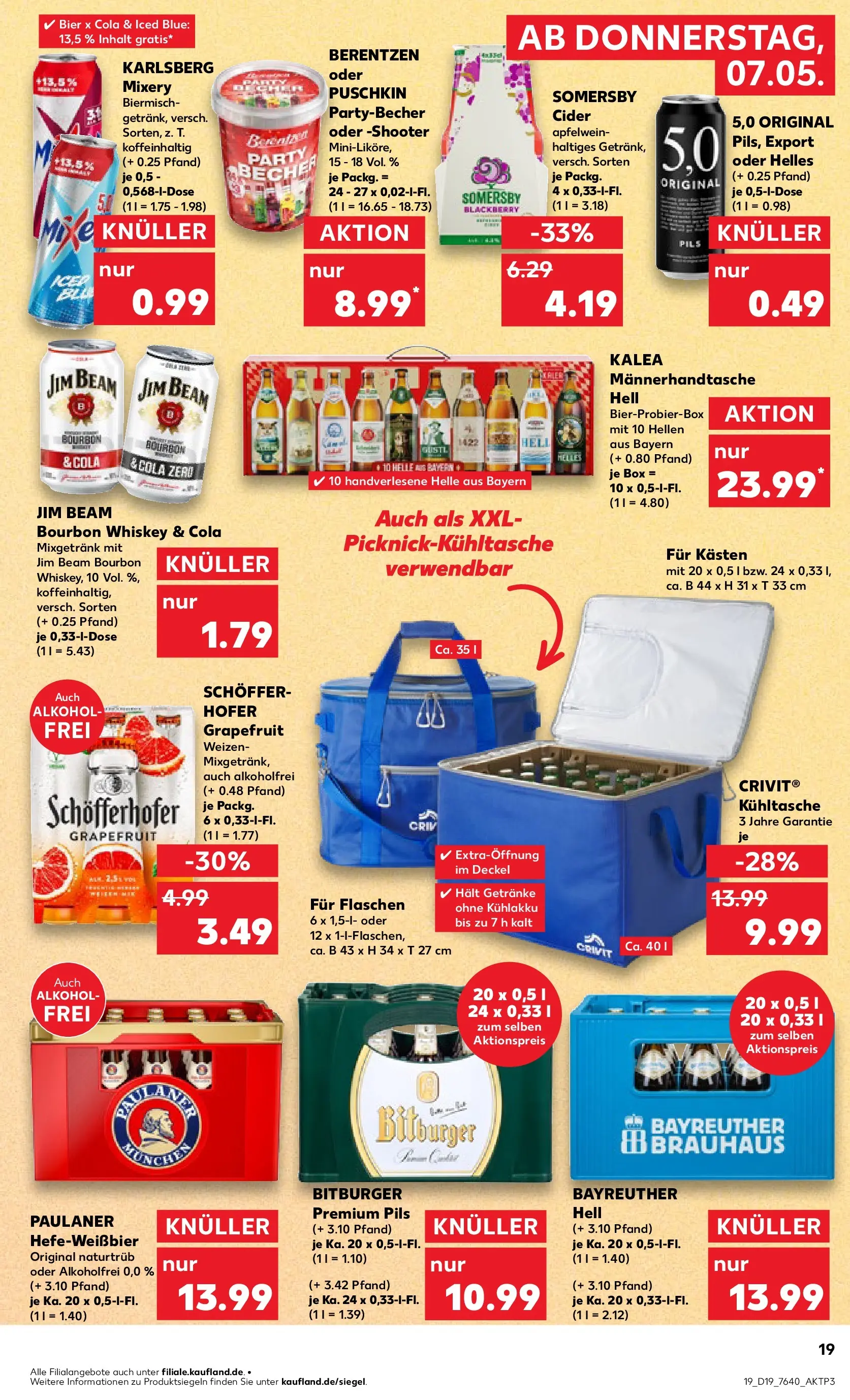 Prospekt Kaufland ab 03.05.2026 » Angebote Online zum Blättern | Seite: 24 | Produkte: Bayreuther hell, Bitburger, Jim beam, Berentzen