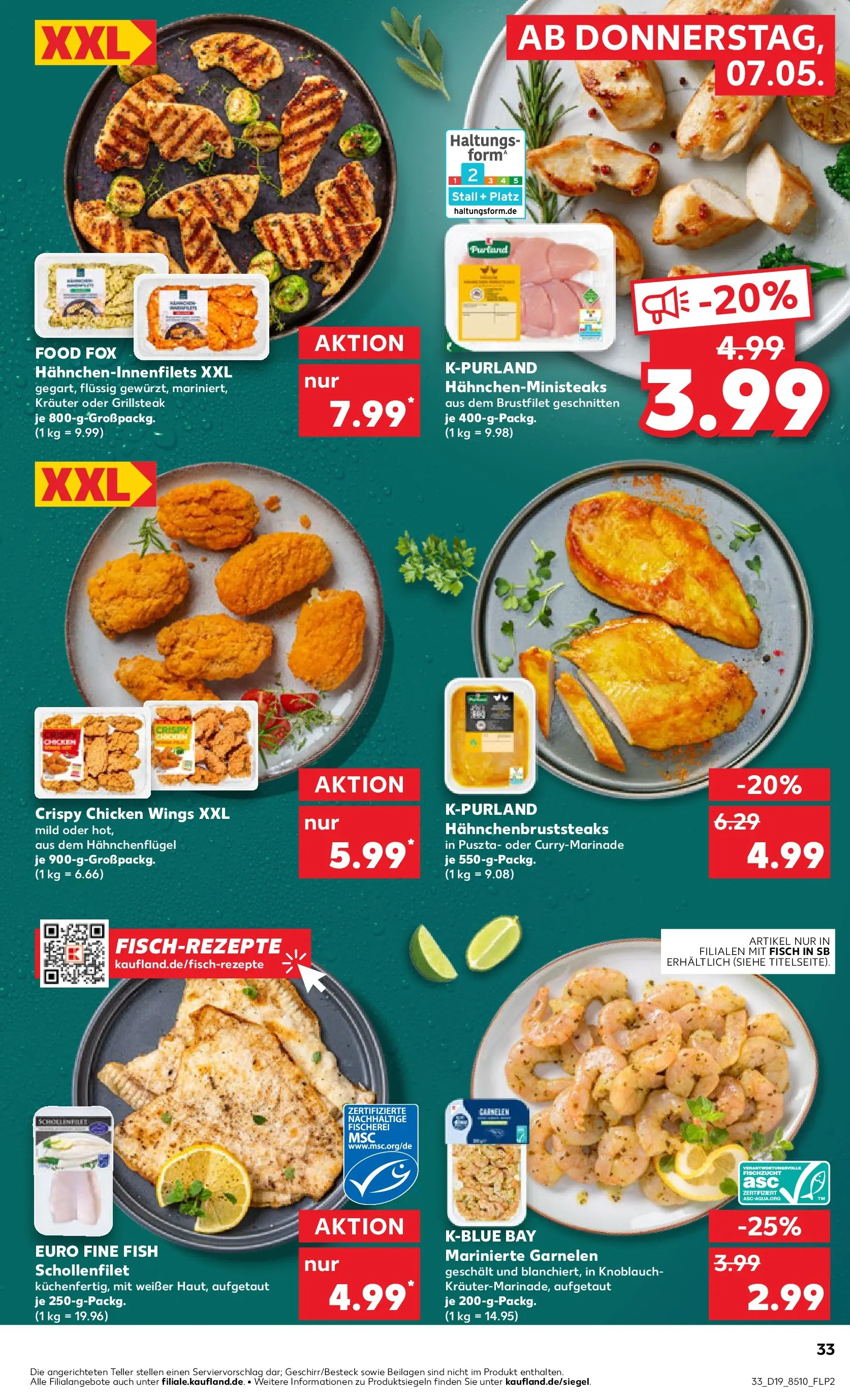 Prospekt Kaufland ab 04.05.2026 » Angebote Online zum Blättern | Seite: 38 | Produkte: Garnelen, Fisch, Knoblauch