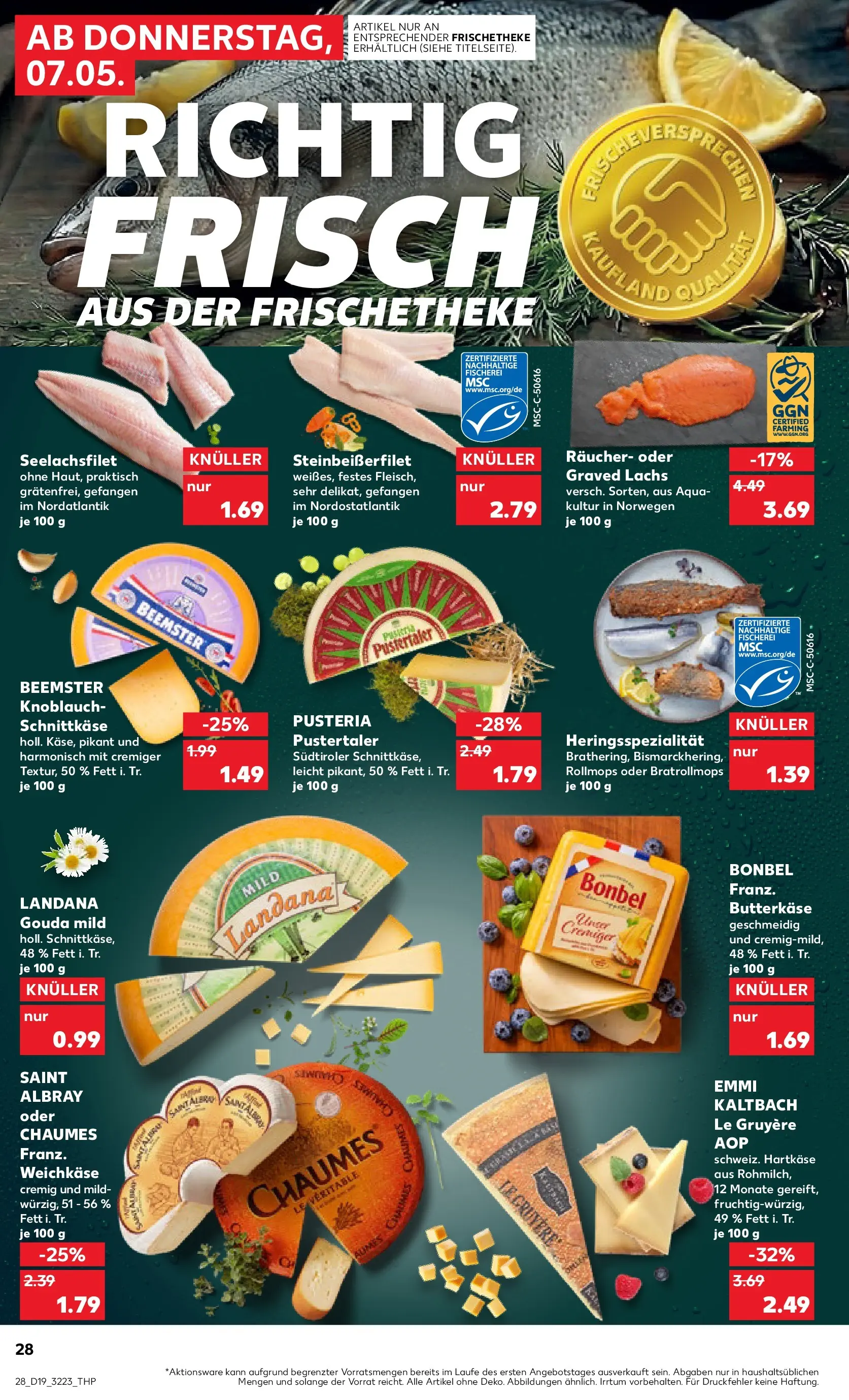 Prospekt Kaufland ab 03.05.2026 » Angebote Online zum Blättern | Seite: 33 | Produkte: Butter, Gouda, Lachs, Knoblauch