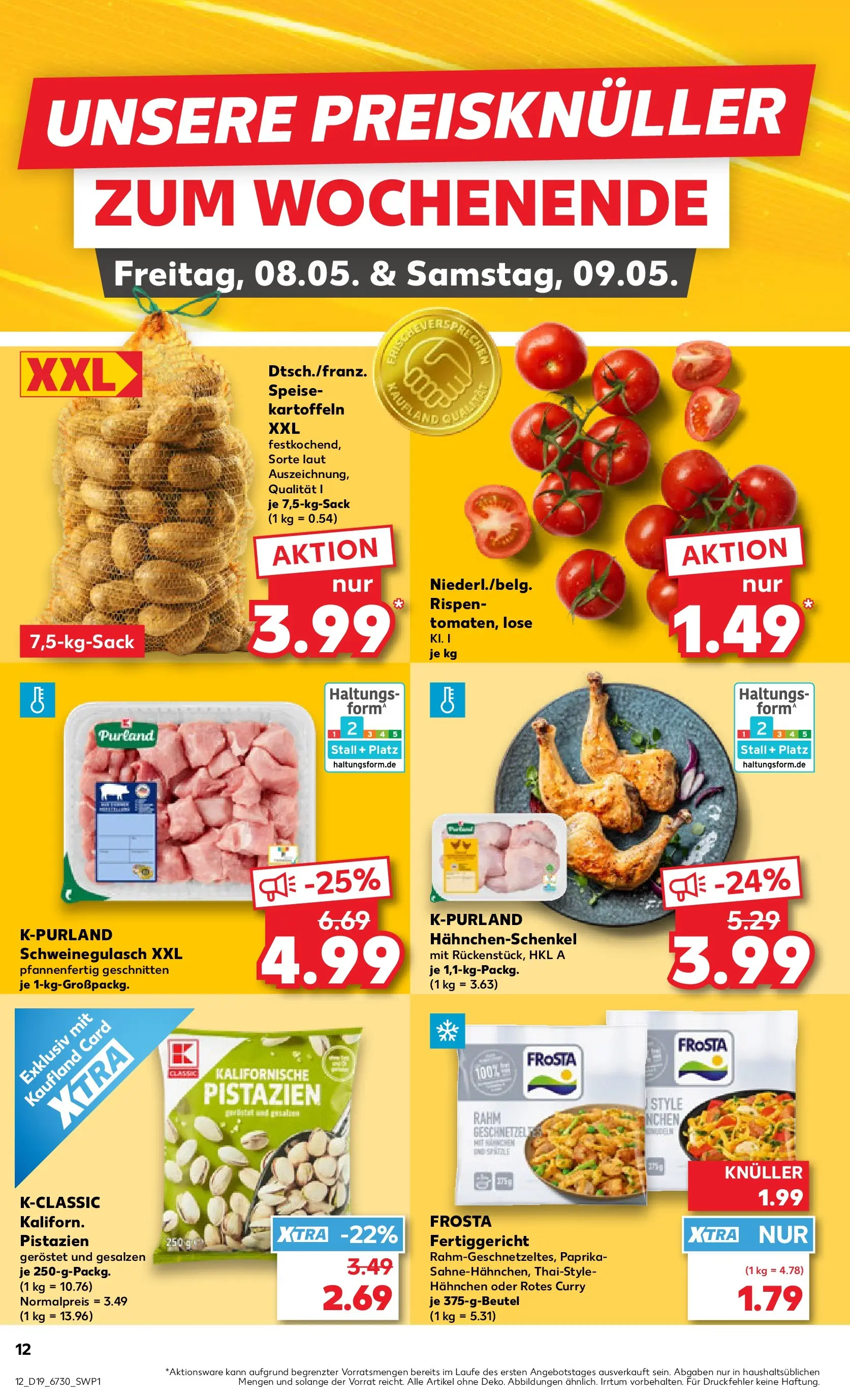Prospekt Kaufland ab 04.05.2026 » Angebote Online zum Blättern | Seite: 17 | Produkte: Schweinegulasch, Hahnchenschenkel, Pistazien, Frosta