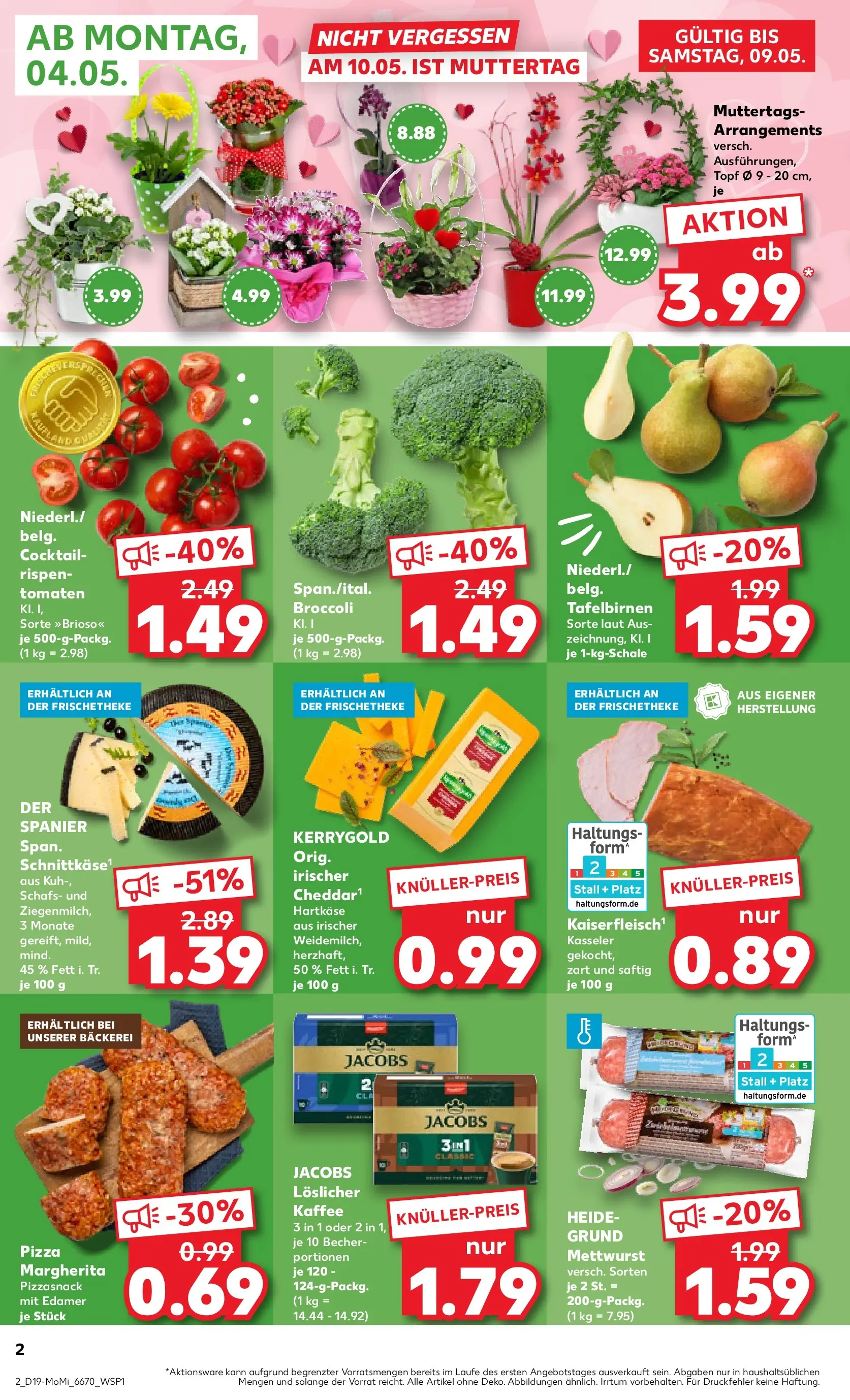 Prospekt Kaufland ab 04.05.2026 » Angebote Online zum Blättern | Seite: 2 | Produkte: Kaffee, Tomaten, Edamer, Pizza
