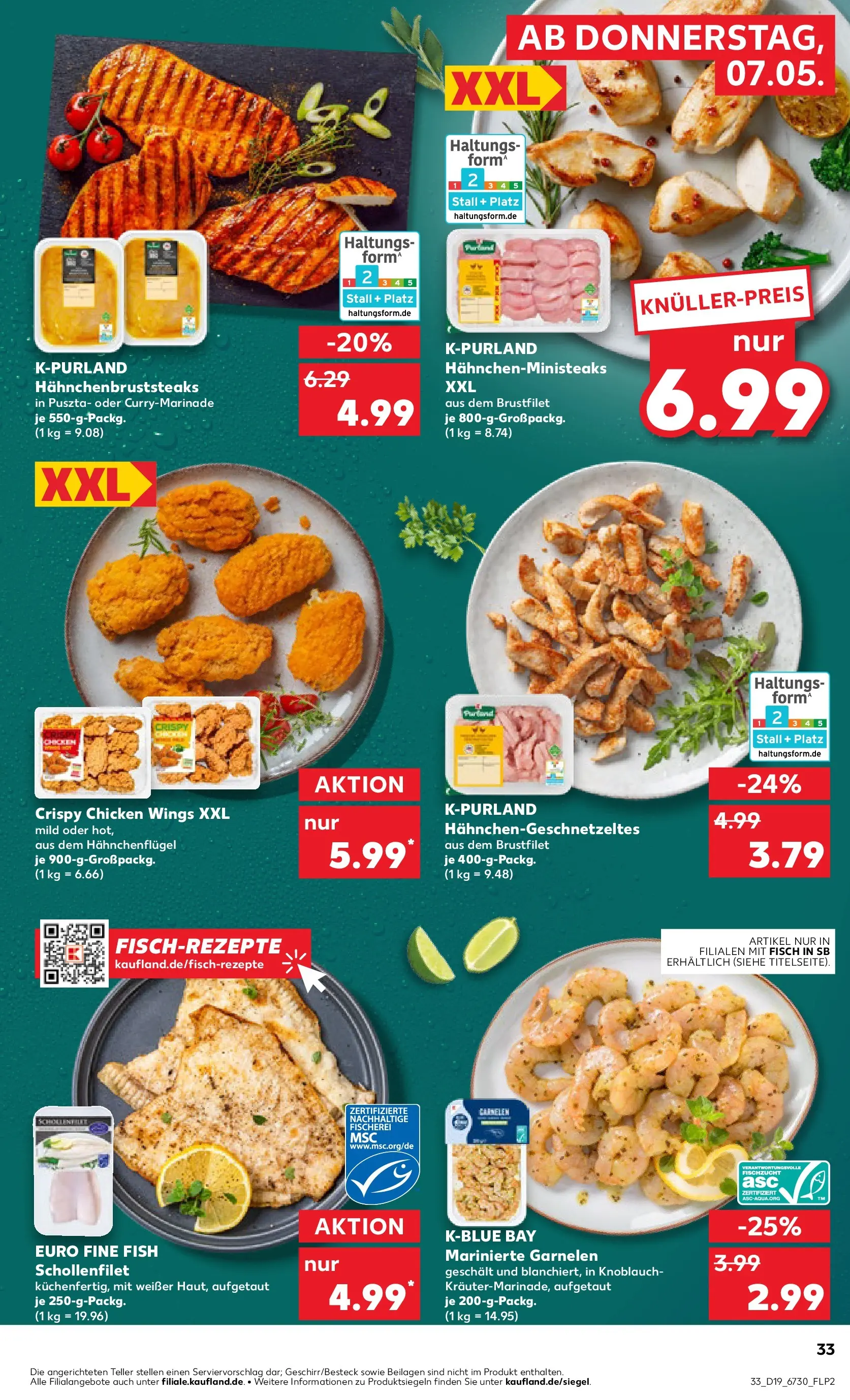 Prospekt Kaufland ab 04.05.2026 » Angebote Online zum Blättern | Seite: 38 | Produkte: Garnelen, Fisch, Knoblauch