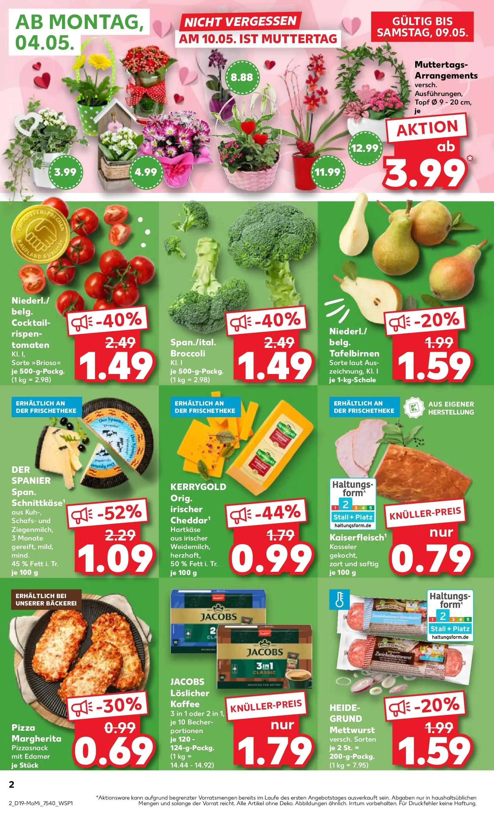 Prospekt Kaufland ab 04.05.2026 » Angebote Online zum Blättern | Seite: 2 | Produkte: Kaffee, Tomaten, Edamer, Pizza