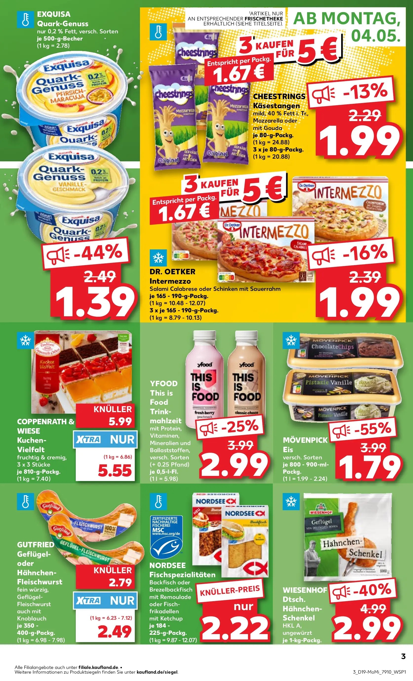 Prospekt Kaufland ab 04.05.2026 » Angebote Online zum Blättern | Seite: 3 | Produkte: Schinken, Kuchen, Ketchup, Eis