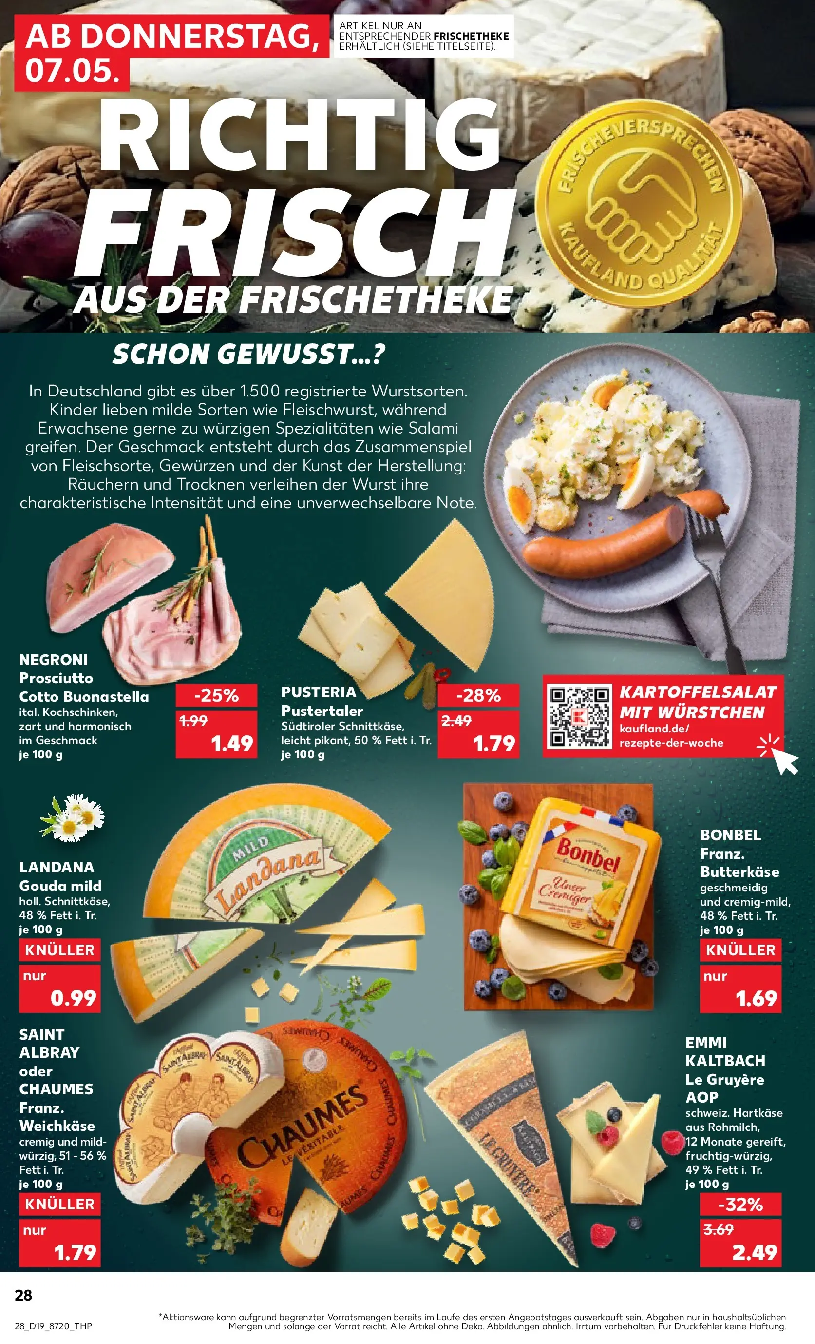 Prospekt Kaufland ab 04.05.2026 » Angebote Online zum Blättern | Seite: 33 | Produkte: Gouda, Wurst, Salami