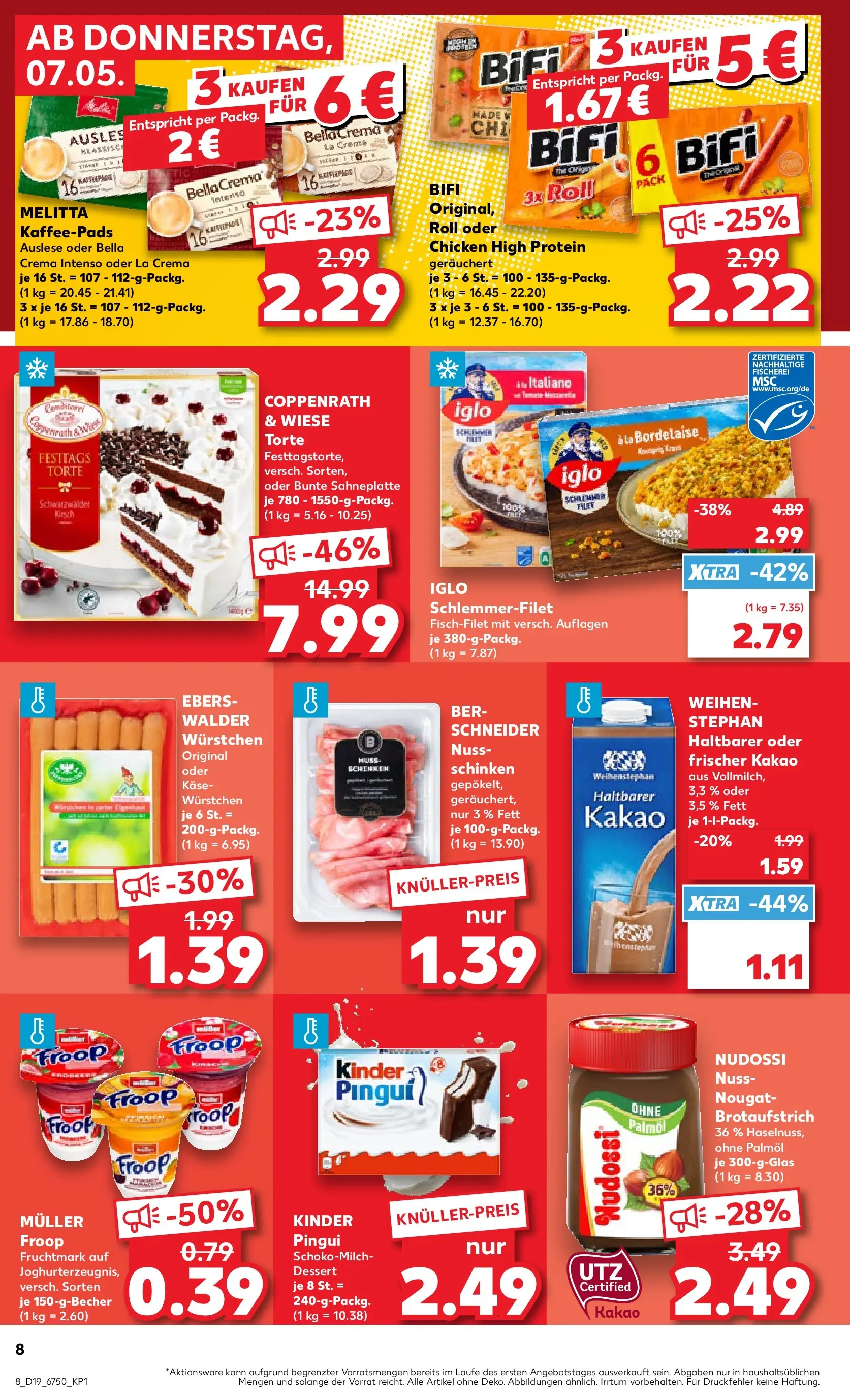 Prospekt Kaufland ab 04.05.2026 » Angebote Online zum Blättern | Seite: 13 | Produkte: Froop, Melitta, Käse, Schinken