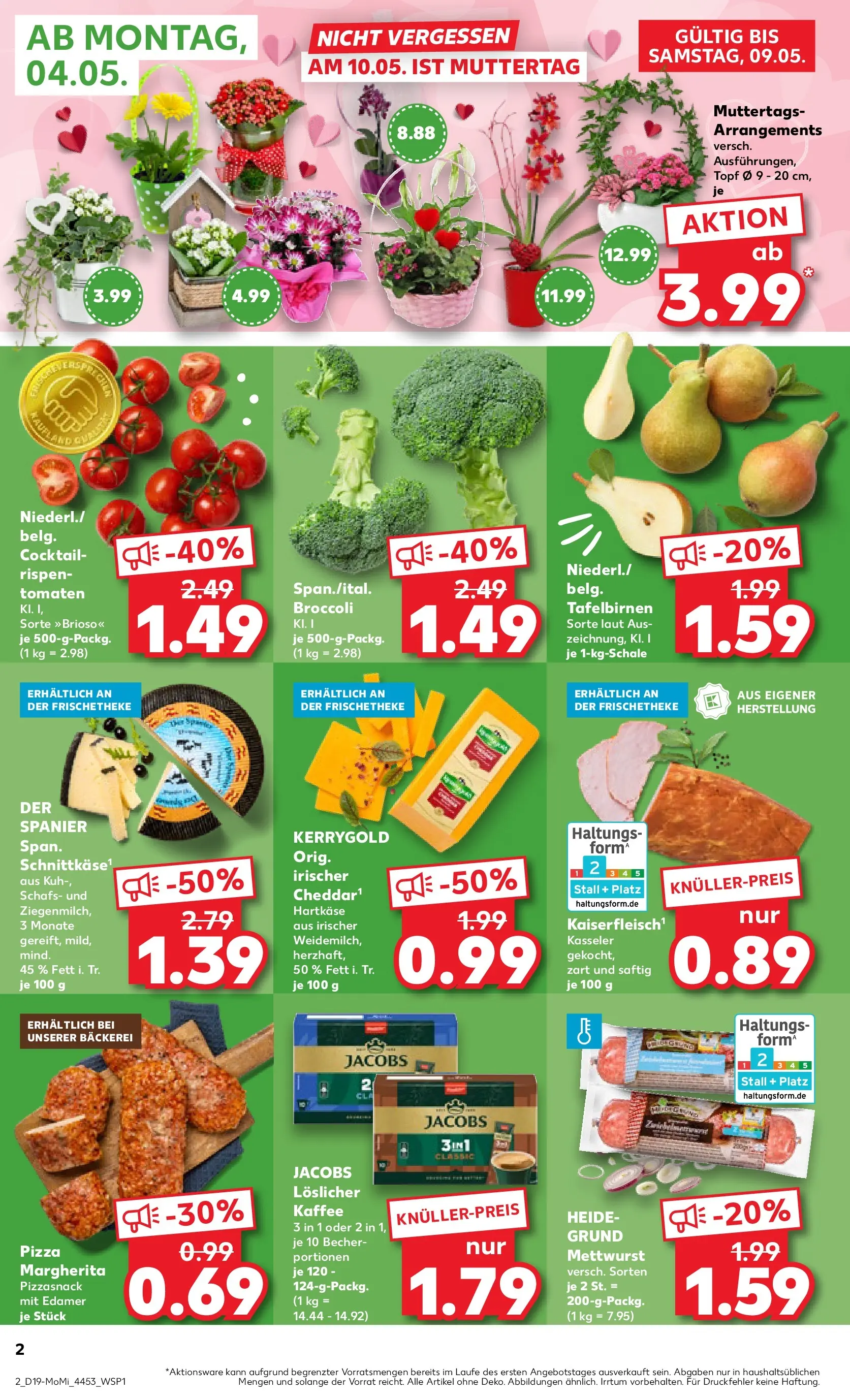 Prospekt Kaufland ab 04.05.2026 » Angebote Online zum Blättern | Seite: 2 | Produkte: Bäckerei, Kaffee, Tomaten, Edamer