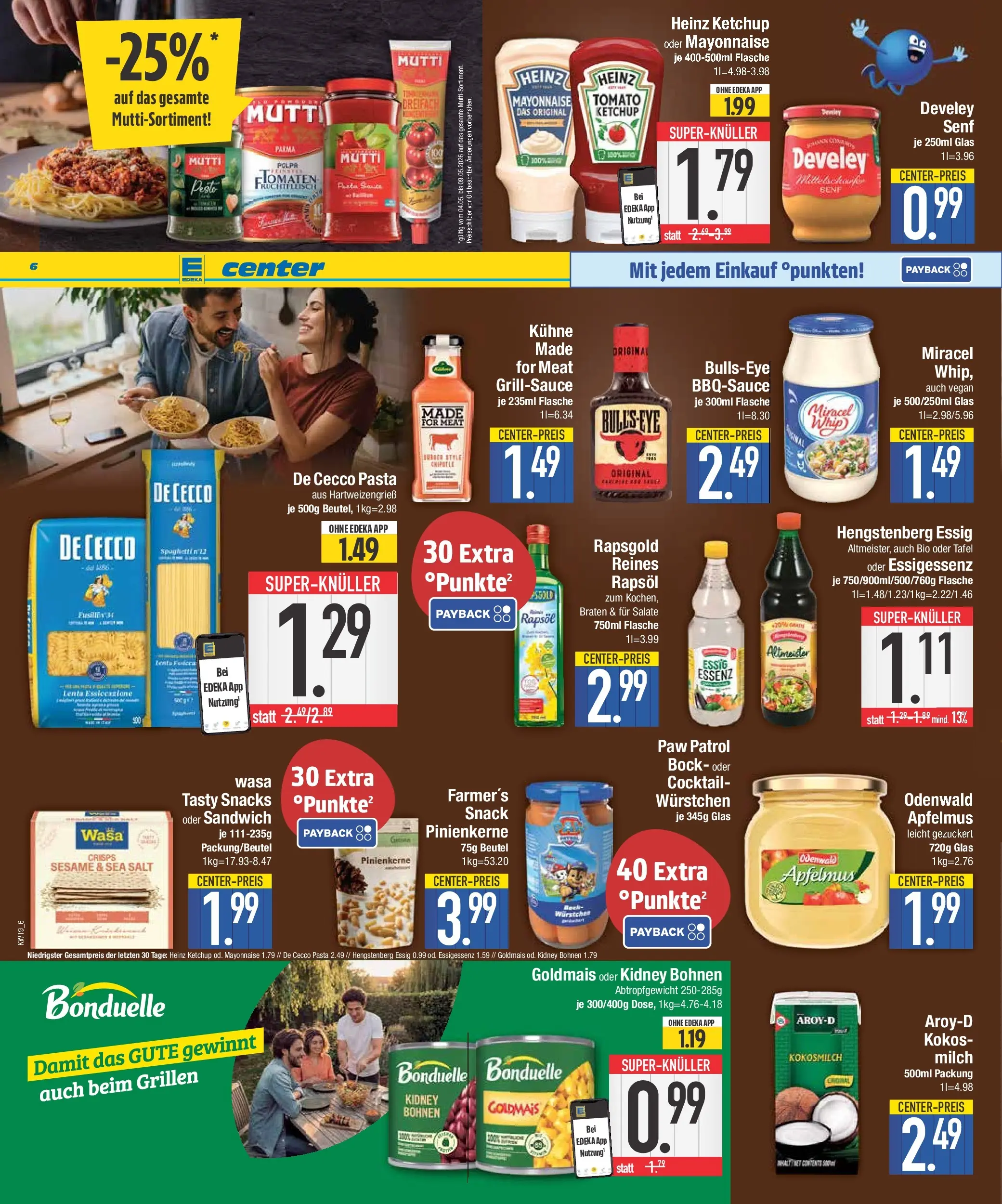 E center Prospekt Krumbach	 (ab 03.05.2026) zum Blättern | Seite: 6 | Produkte: Milch, Essig, Heinz ketchup, Mayonnaise