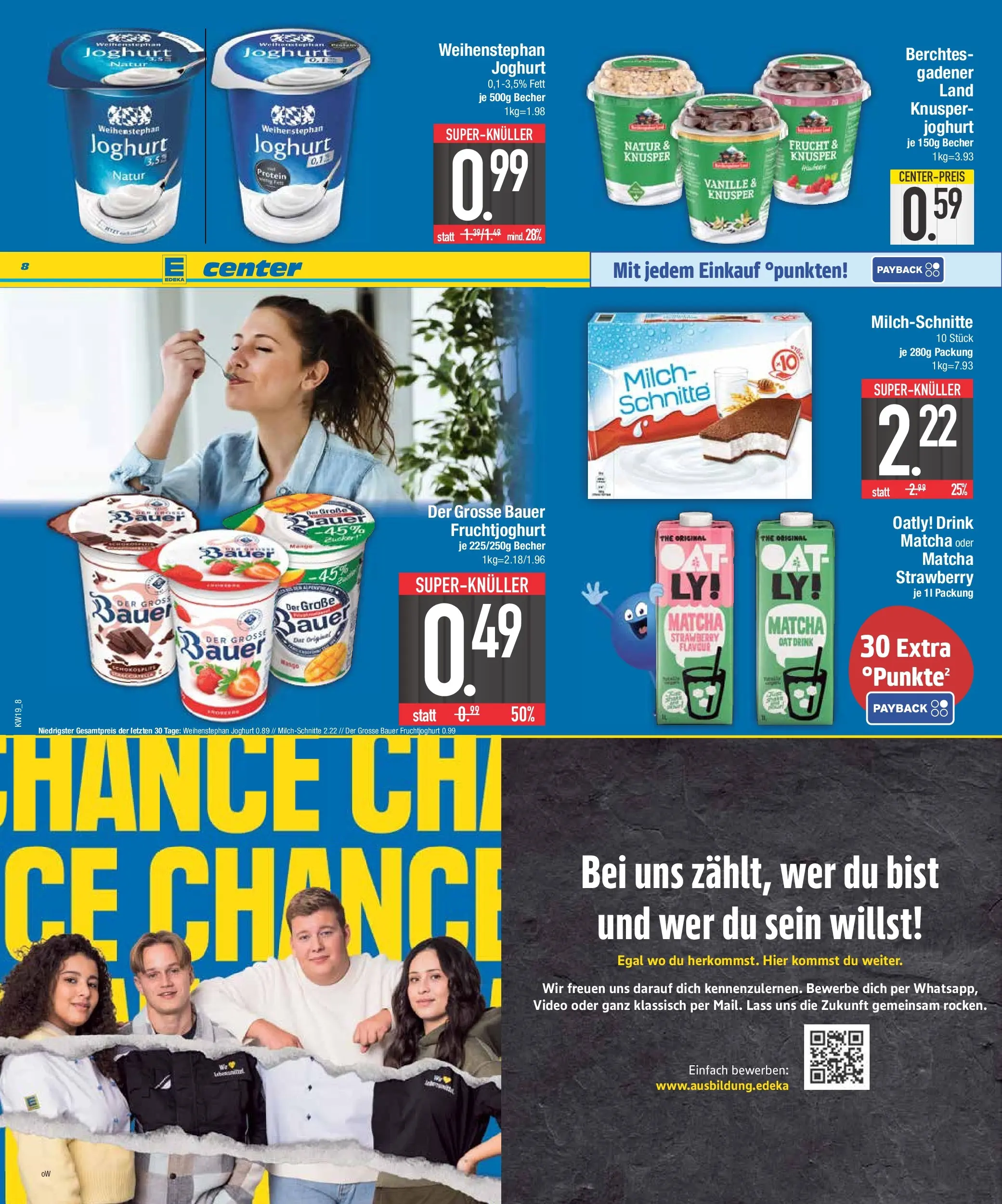 E center Prospekt Ingolstadt	 (ab 03.05.2026) zum Blättern | Seite: 8 | Produkte: Joghurt, Fruchtjoghurt, Zucker, Oatly