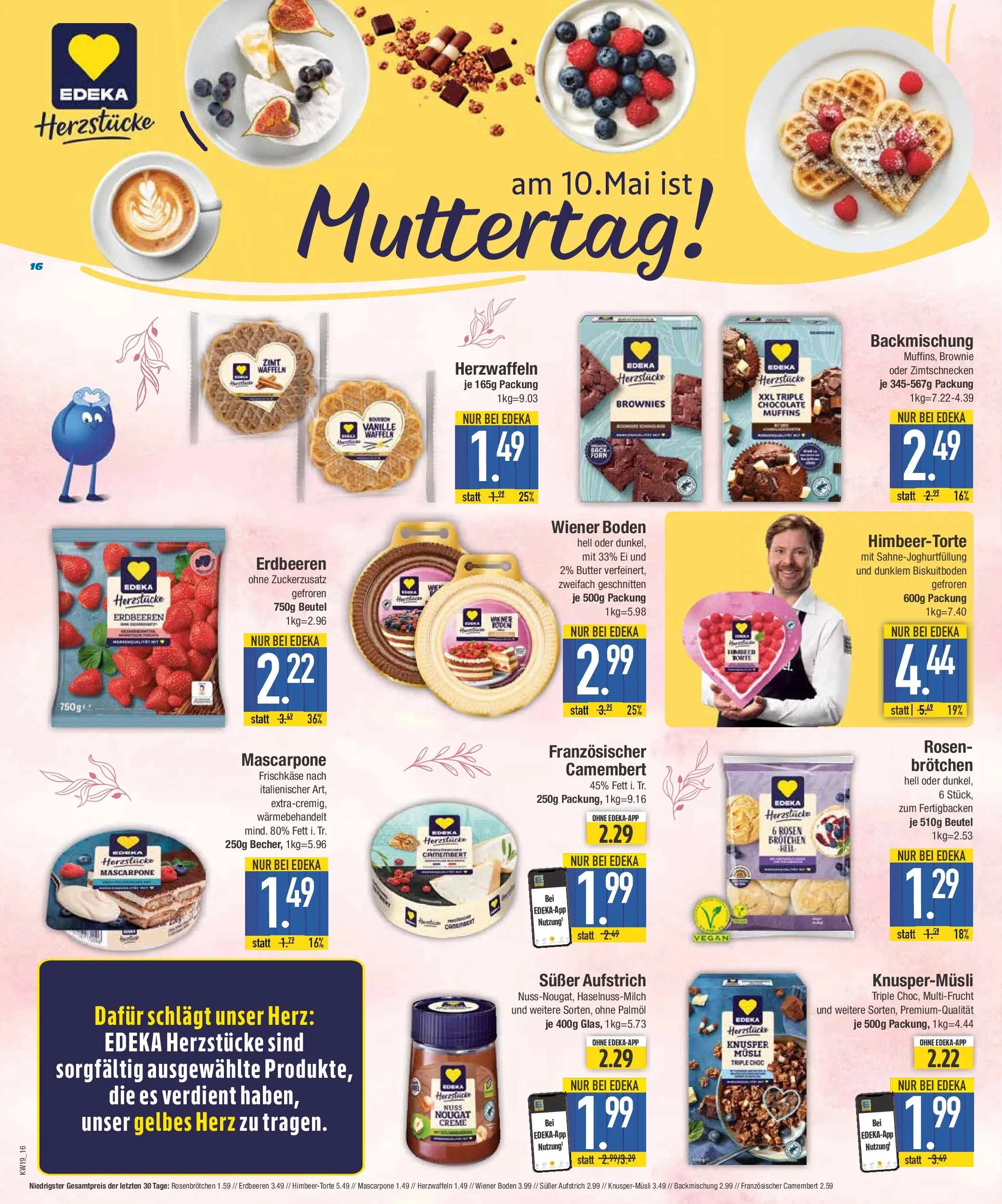 E center Prospekt Krumbach	 (ab 03.05.2026) zum Blättern | Seite: 16 | Produkte: Butter, Creme, Erdbeeren, Frischkase