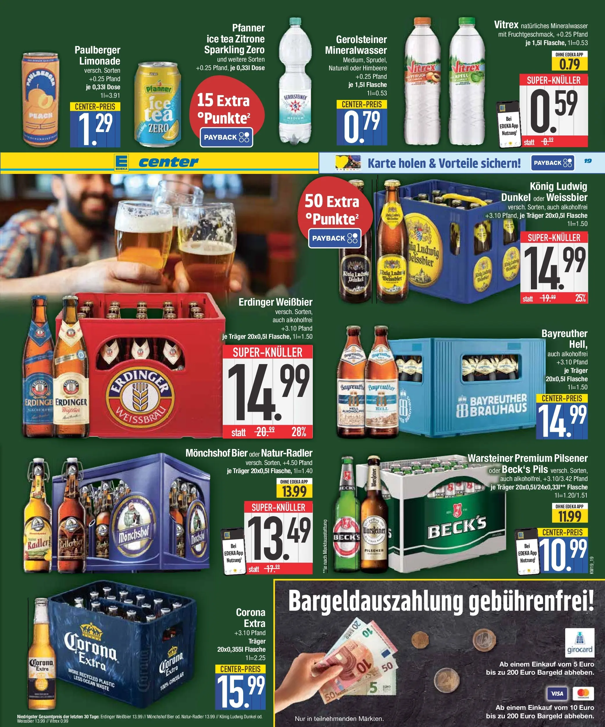 E center Prospekt Krumbach	 (ab 03.05.2026) zum Blättern | Seite: 19 | Produkte: Monchshof, Zitrone, Himbeere, Gerolsteiner