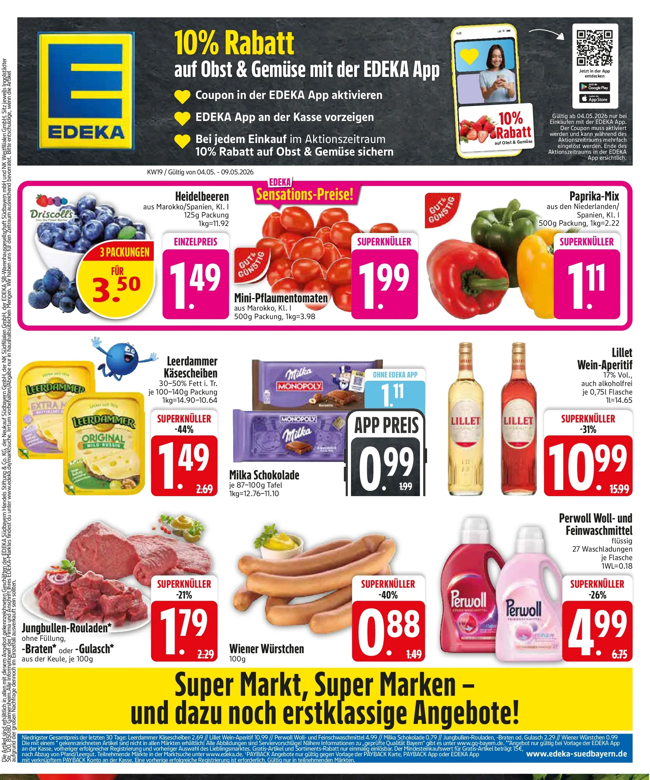 Edeka prospekt Rötz	 (ab 04.05.2026) » Angebote Online | Seite: 3 | Produkte: Perwoll, Lillet, Gemüse, Gulasch