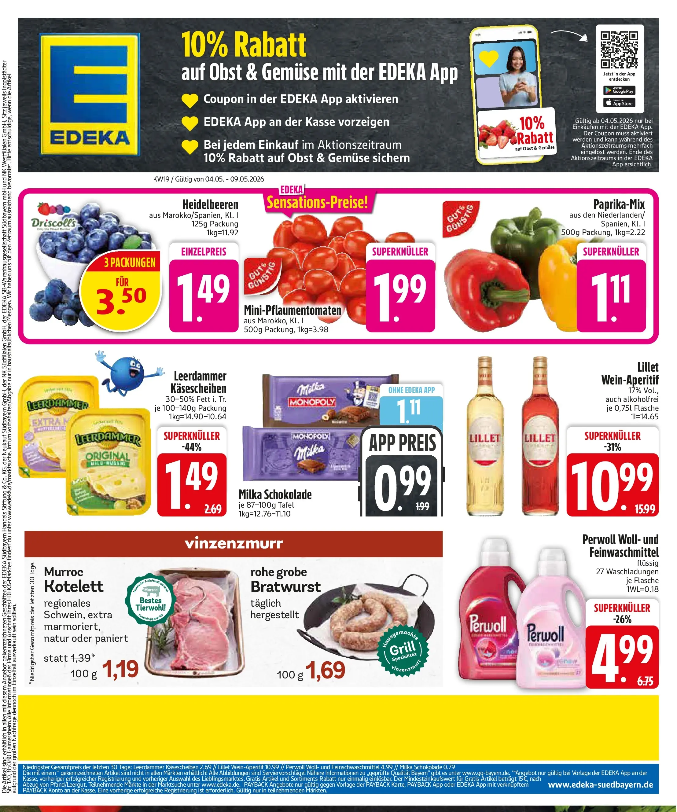 Edeka prospekt Murnau	 (ab 03.05.2026) » Angebote Online | Seite: 3 | Produkte: Grill, Bratwurst, Leerdammer, Lillet