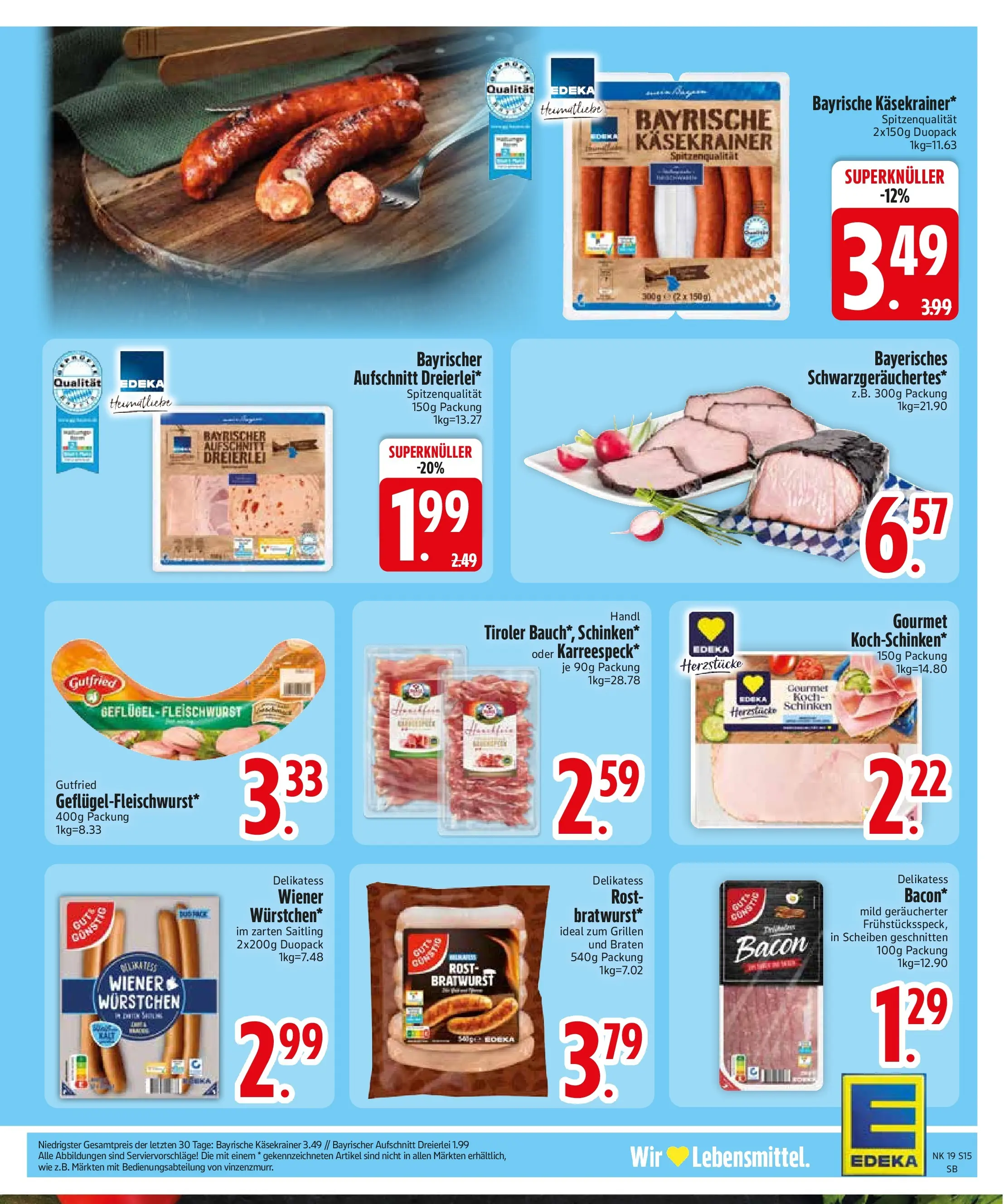 Edeka prospekt Bodenkirchen	 (ab 04.05.2026) » Angebote Online | Seite: 17 | Produkte: Bratwurst, Käsekrainer, Schinken