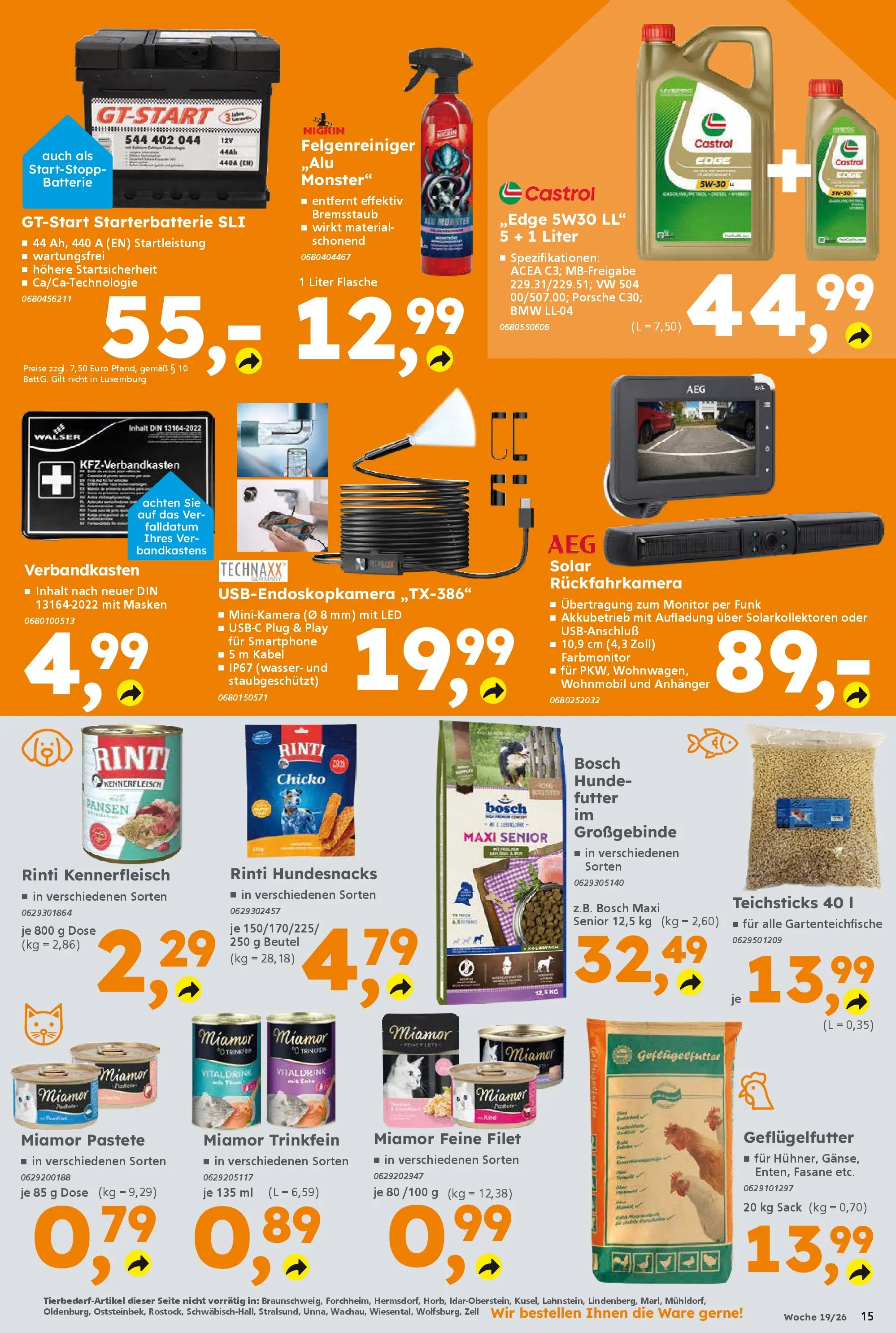 Globus Baumarkt Prospekt Forchheim	 (ab 03.05.2026) zum Blättern | Seite: 15 | Produkte: Kabel, Bosch, Batterie, Monitor