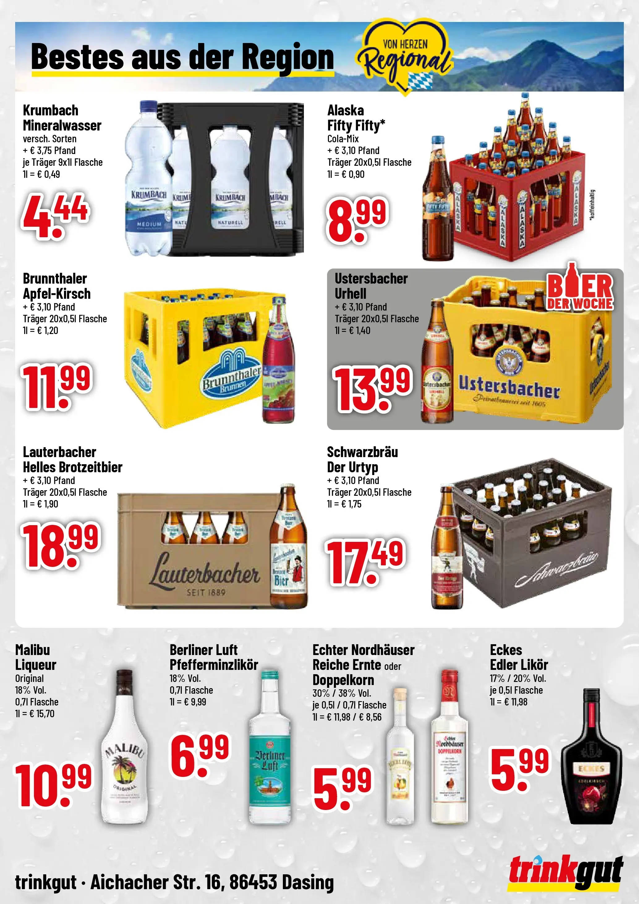 Trinkgut Prospekt Dasing	 (ab 04.05.2026) » Angebote online | Seite: 4 | Produkte: Berliner, Bier, Likör, Mineralwasser