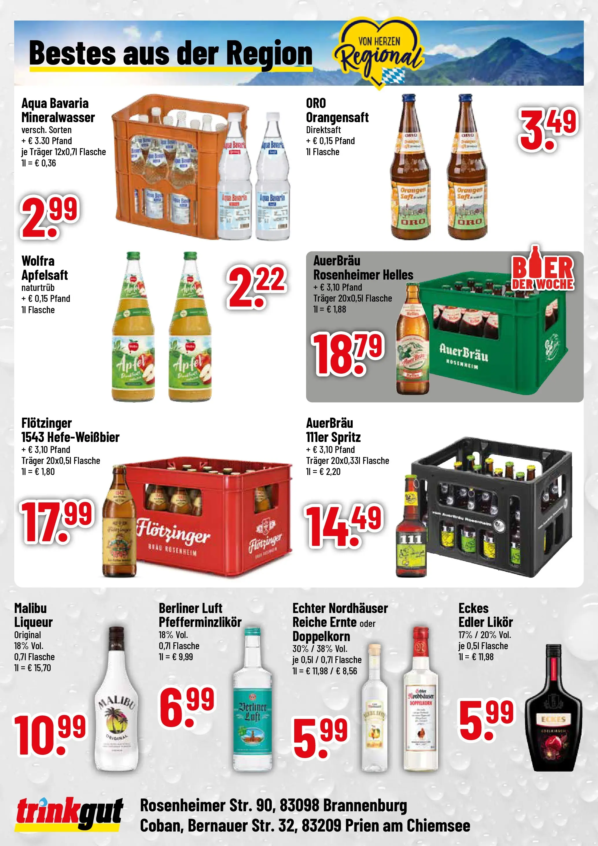 Trinkgut Prospekt Prien Am Chiemsee	 (ab 03.05.2026) » Angebote online | Seite: 4 | Produkte: Bier, Likör, Orangen, Apfelsaft
