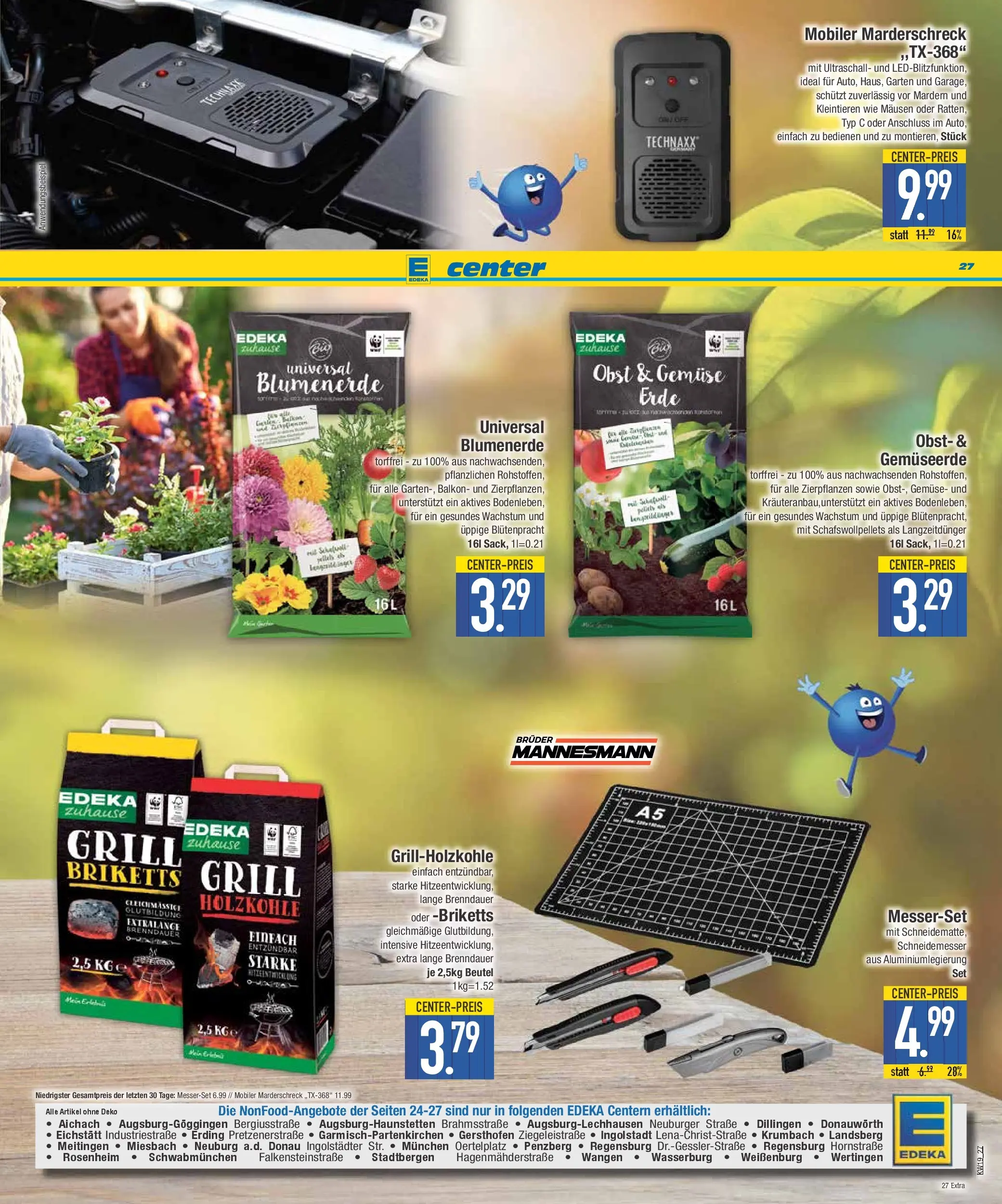 E center Prospekt Krumbach	 (ab 03.05.2026) zum Blättern | Seite: 27 | Produkte: Grill, Blumenerde, Gemüse, Obst