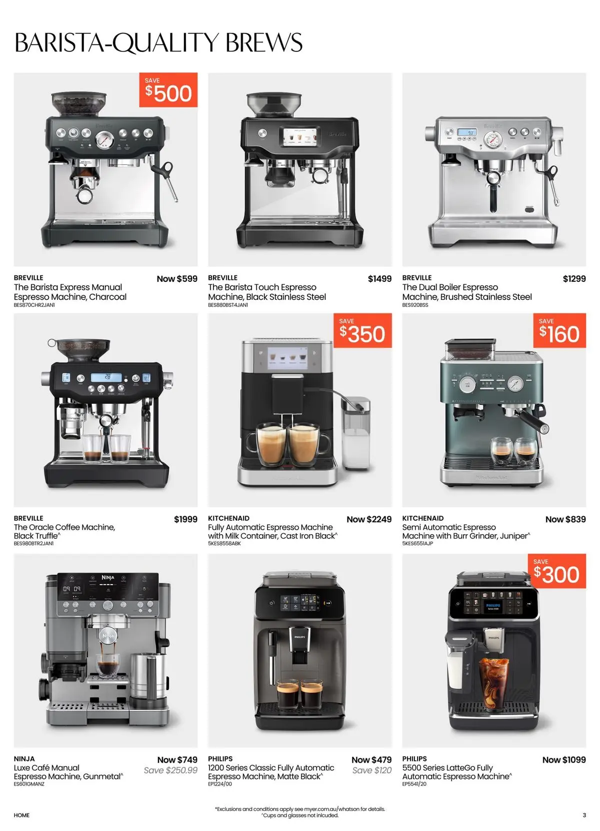 Deals - Kitchen & Dining Essentials - 04/05/2026 > weekly / monthly specials | Page: 3 | Products: Cups, Coffee, Iron, Espresso machine