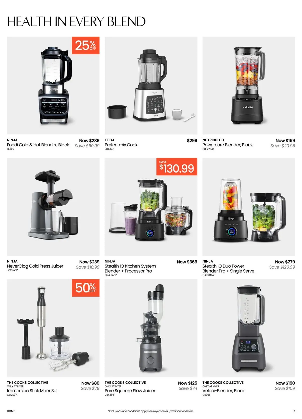 Deals - Kitchen & Dining Essentials - 04/05/2026 > weekly / monthly specials | Page: 7 | Products: Blender, Mixer, Juicer, Press