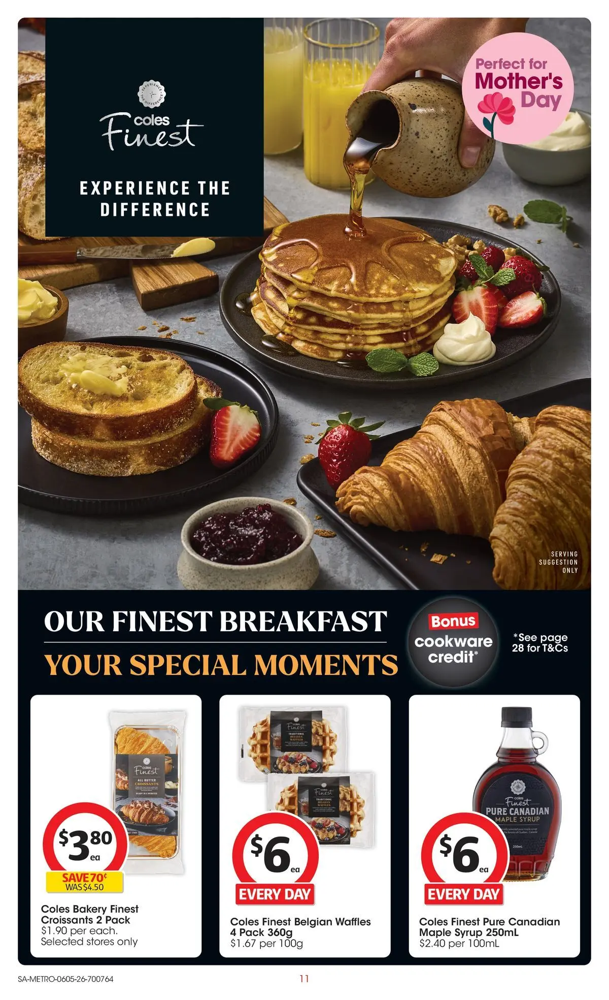 ﻿Coles catalogue valid from 05/05/2026 > Online Australia | Page: 11 | Products: Cookware, Waffles, Bakery
