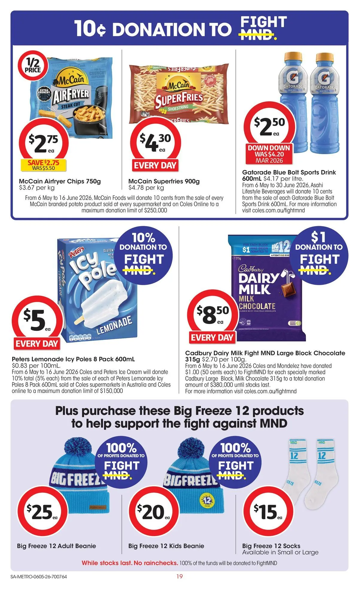 ﻿Coles catalogue valid from 05/05/2026 > Online Australia | Page: 19 | Products: Dairy, Chocolate, Ice cream, Socks