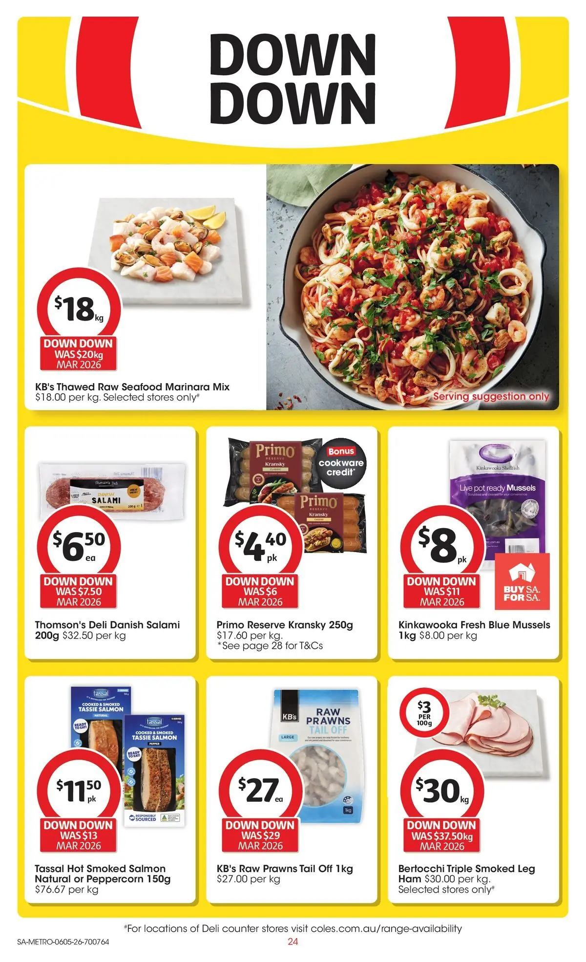 ﻿Coles catalogue valid from 05/05/2026 > Online Australia | Page: 24 | Products: Pot, Prawns, Salmon, Seafood
