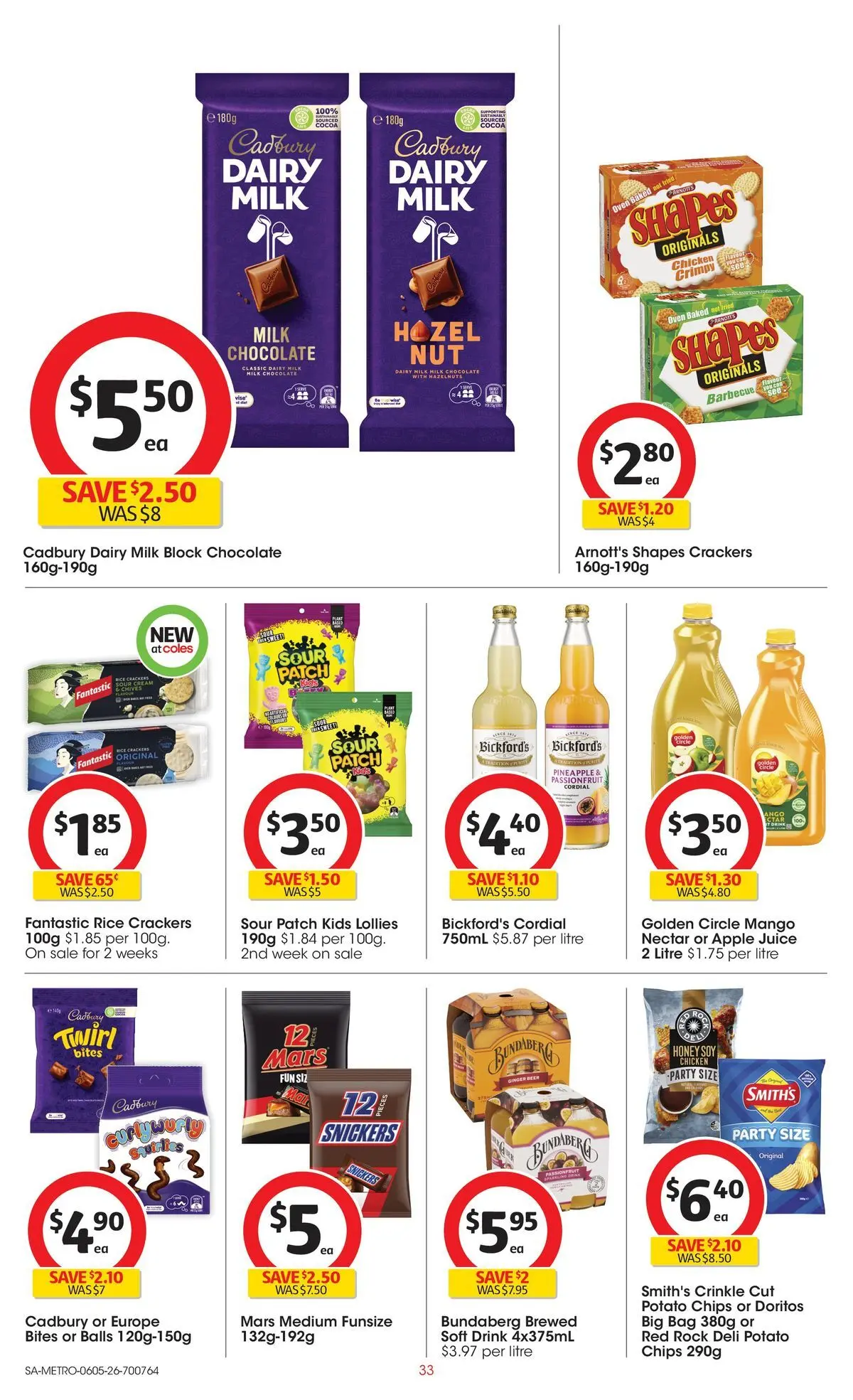 ﻿Coles catalogue valid from 05/05/2026 > Online Australia | Page: 33 | Products: Ginger, Chicken, Lollies, Cream