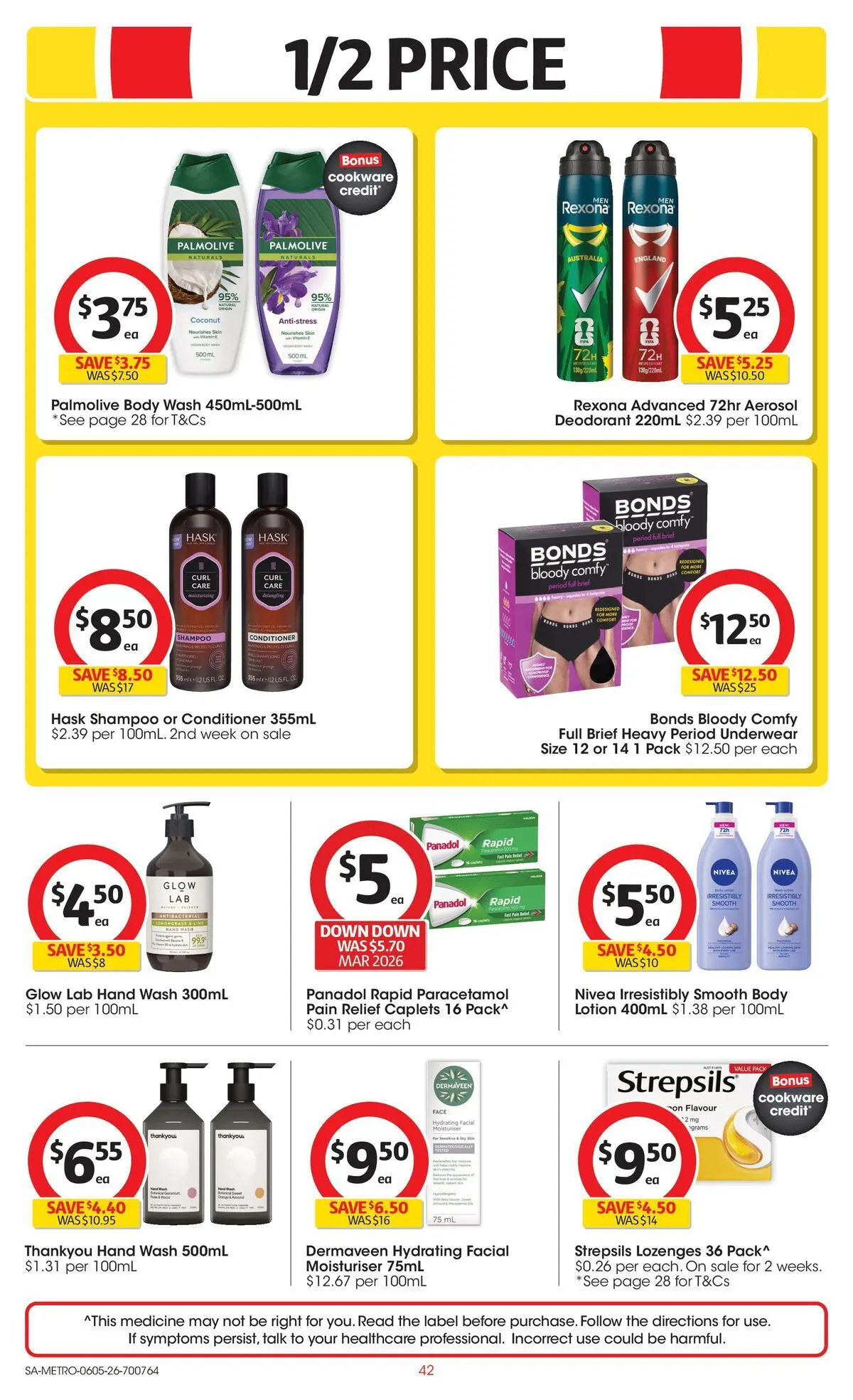﻿Coles catalogue valid from 05/05/2026 > Online Australia | Page: 42 | Products: Conditioner, Lotion, Deodorant, Hand wash
