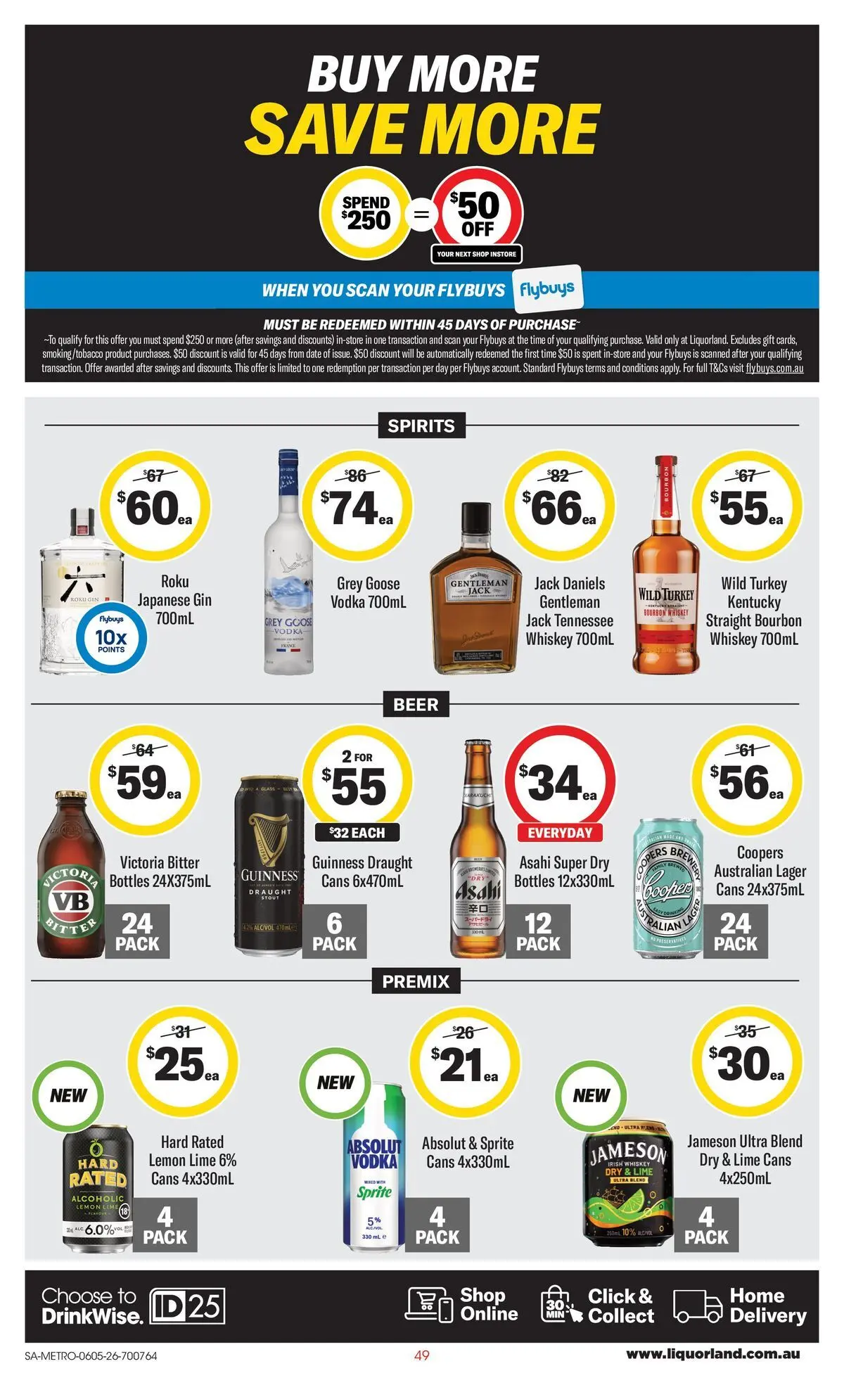 ﻿Coles catalogue valid from 05/05/2026 > Online Australia | Page: 49 | Products: Beer, Gin, Whiskey, Turkey