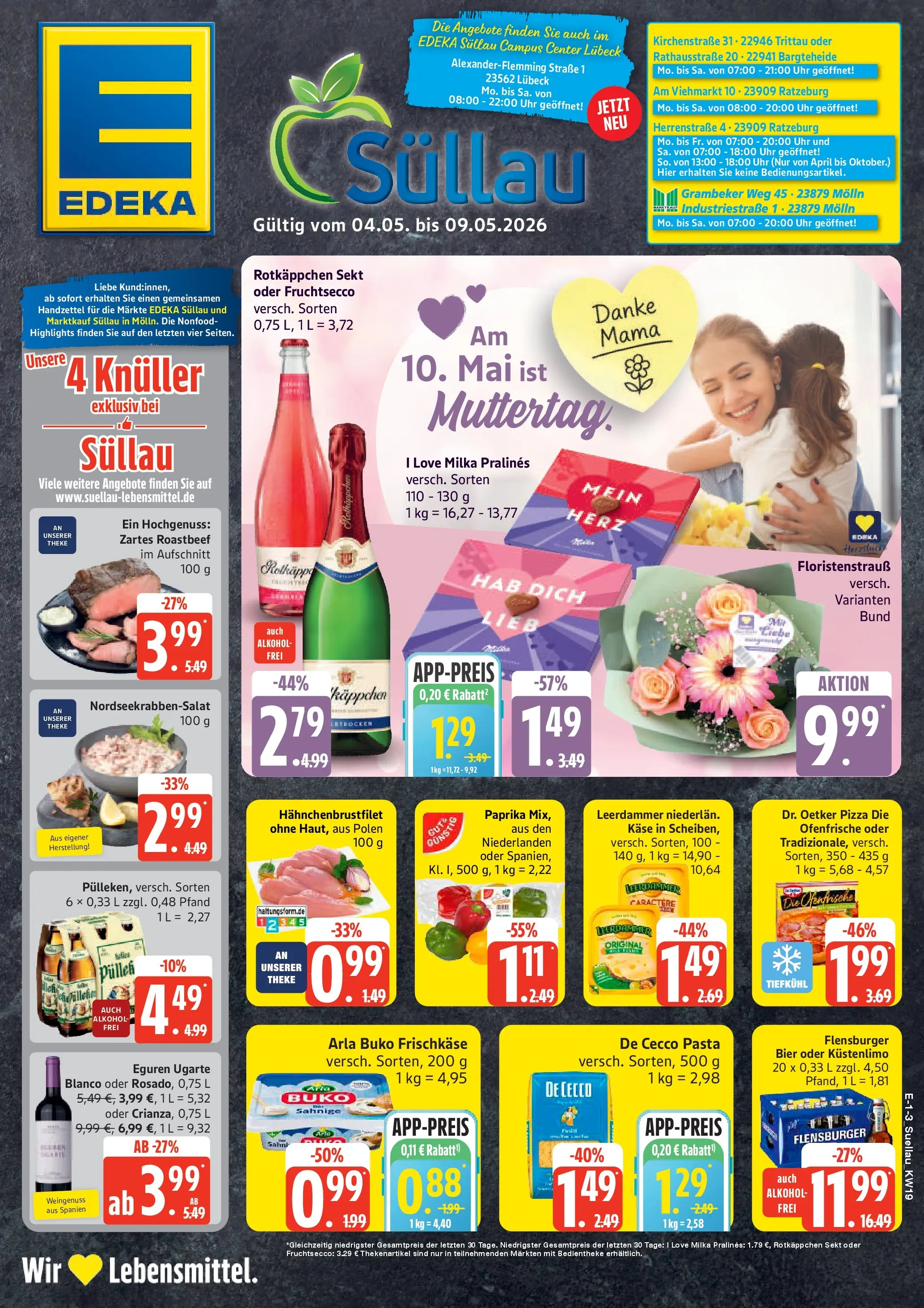 Edeka prospekt Ratzeburg	 (ab 04.05.2026) » Angebote Online | Seite: 1 | Produkte: Sekt, Fruchtsecco, Pizza, Frischkase