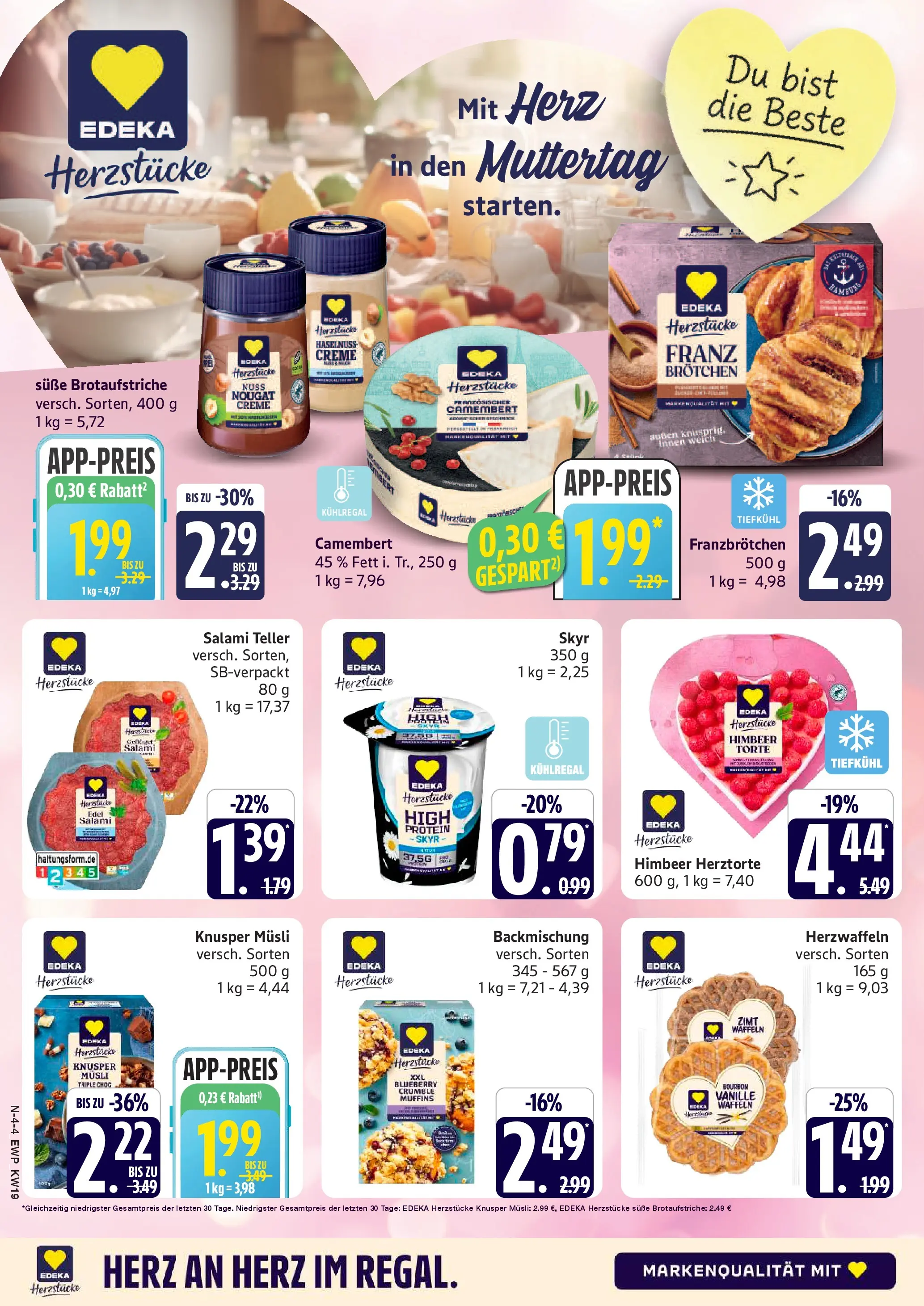 Edeka prospekt Rostock	 (ab 04.05.2026) » Angebote Online | Seite: 4 | Produkte: Musli, Creme, Skyr, Salami