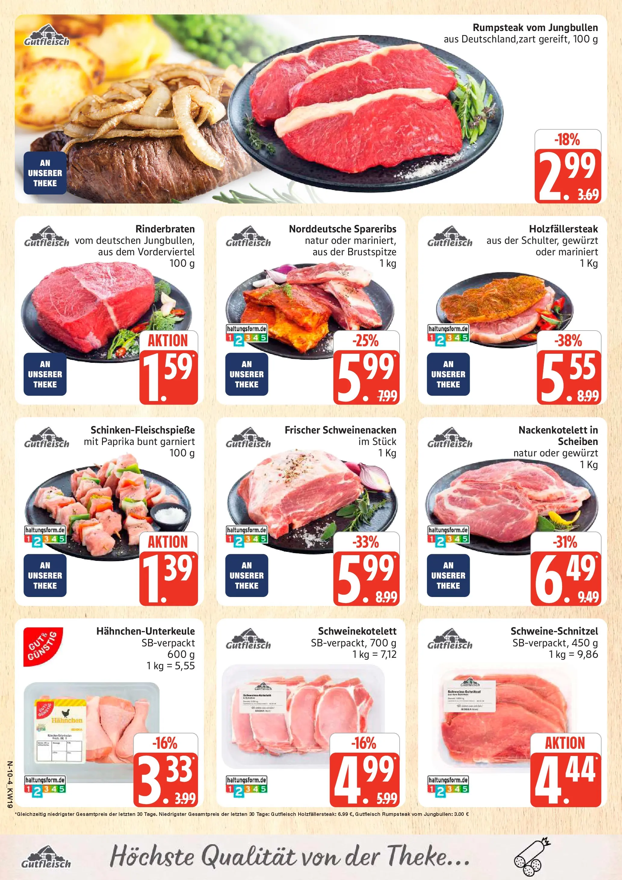 Edeka prospekt Rostock	 (ab 04.05.2026) » Angebote Online | Seite: 10 | Produkte: Rumpsteak, Hahnchen, Theke, Schnitzel