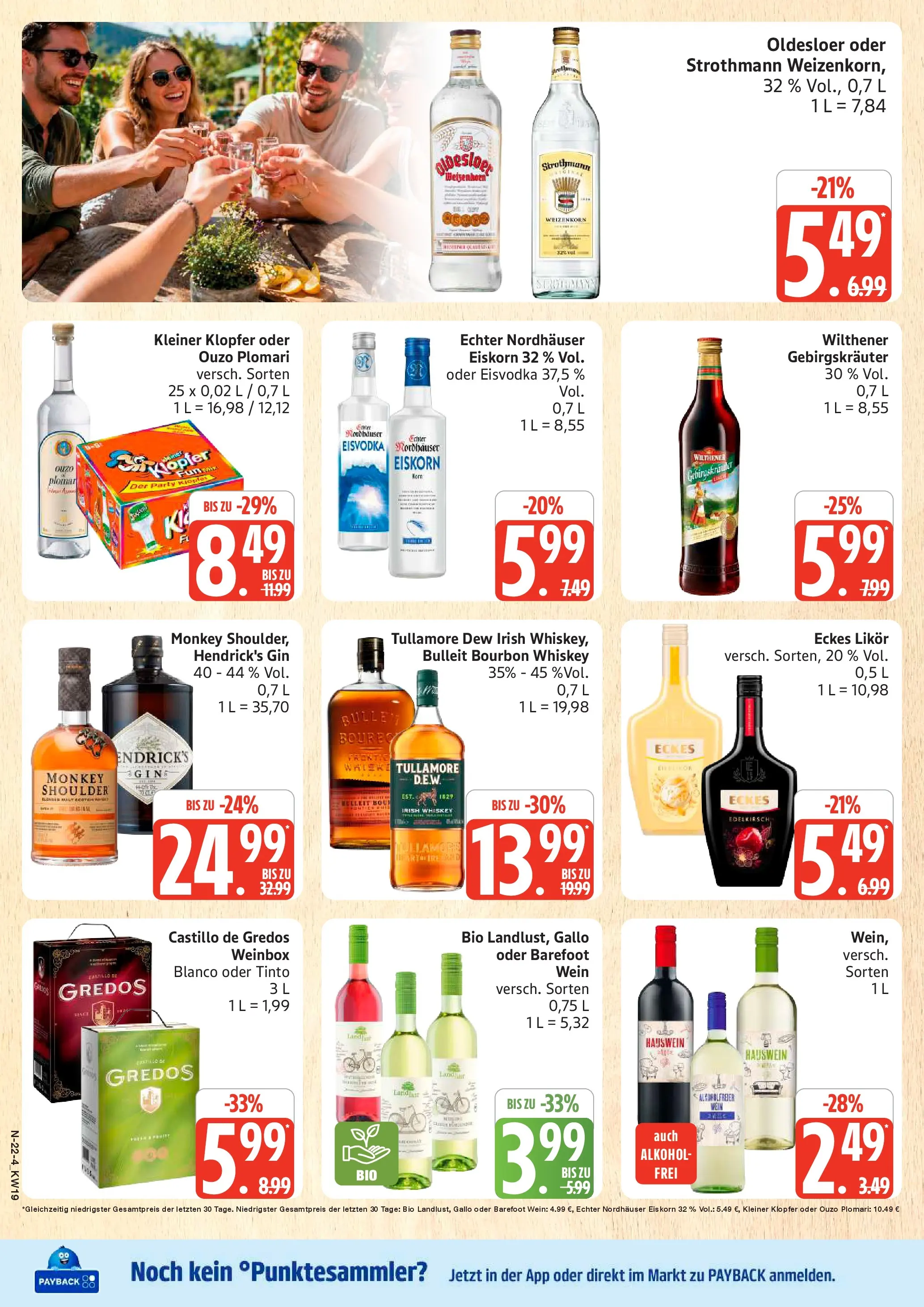 Edeka prospekt Rostock	 (ab 04.05.2026) » Angebote Online | Seite: 22 | Produkte: Wilthener, Wein, Gin, Ouzo plomari