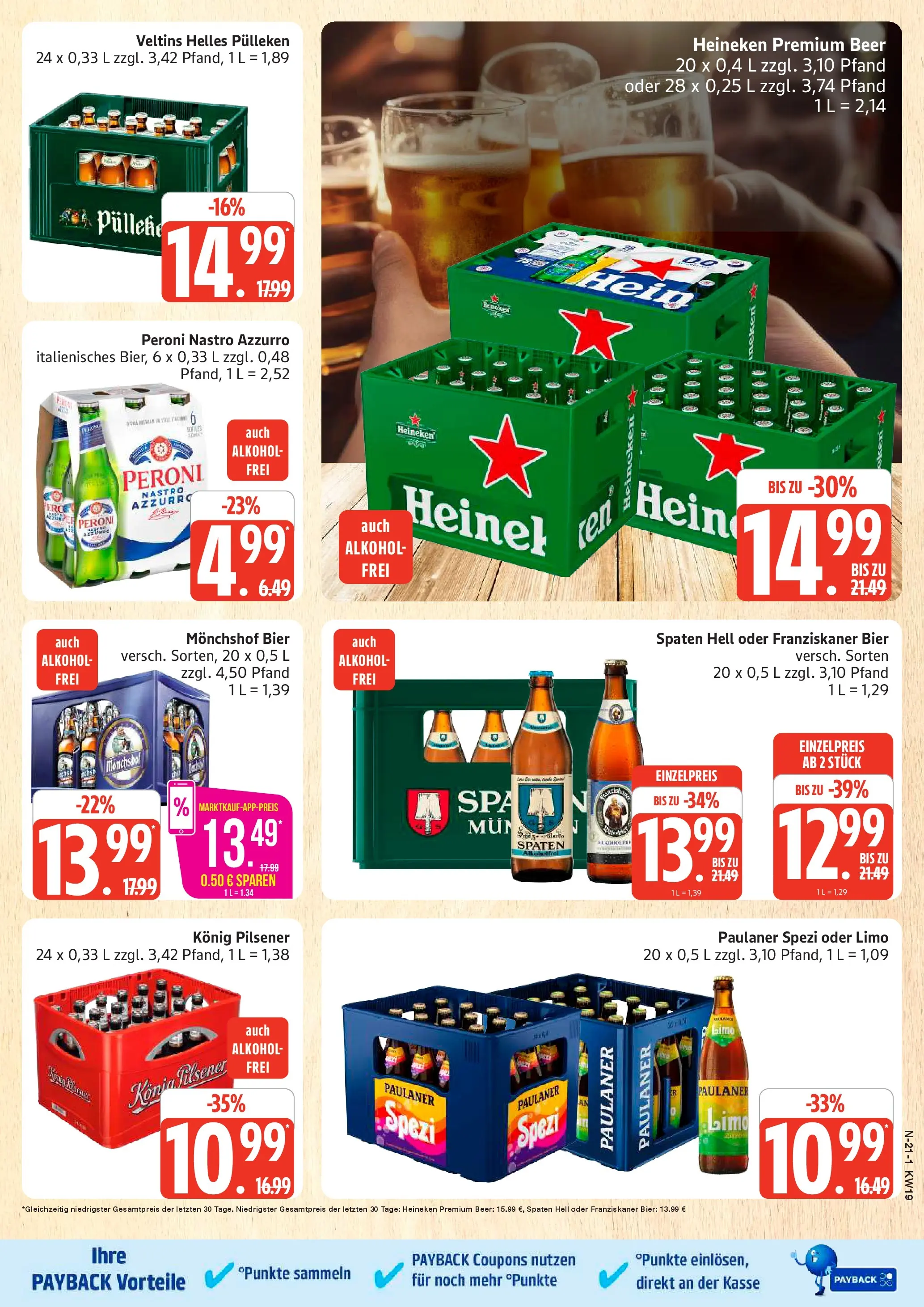 Edeka prospekt Cuxhaven	 (ab 03.05.2026) » Angebote Online | Seite: 21 | Produkte: Franziskaner, Bier, Paulaner spezi, Heineken